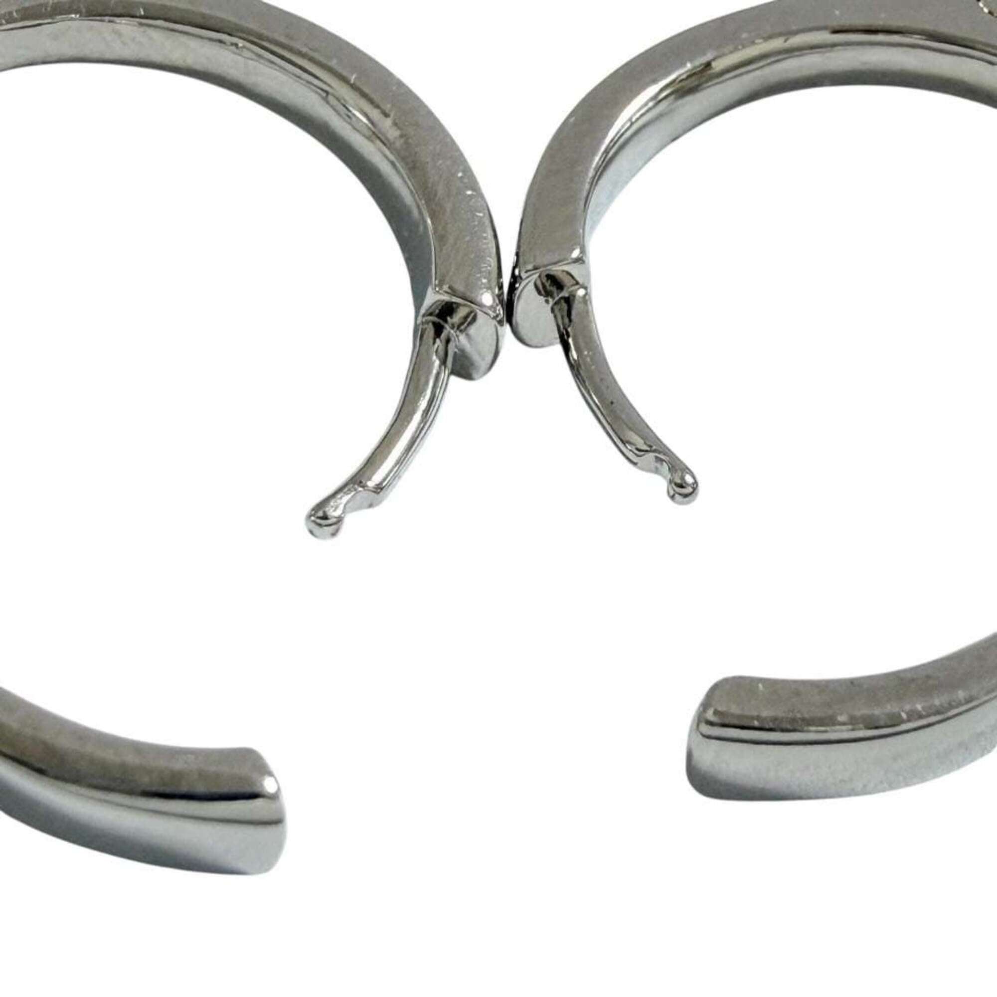 Dior Christian Dior Dior Women's Tribal New Rock Hoop Earrings, Silver Size ONE SIZE - 6 Thumbnail