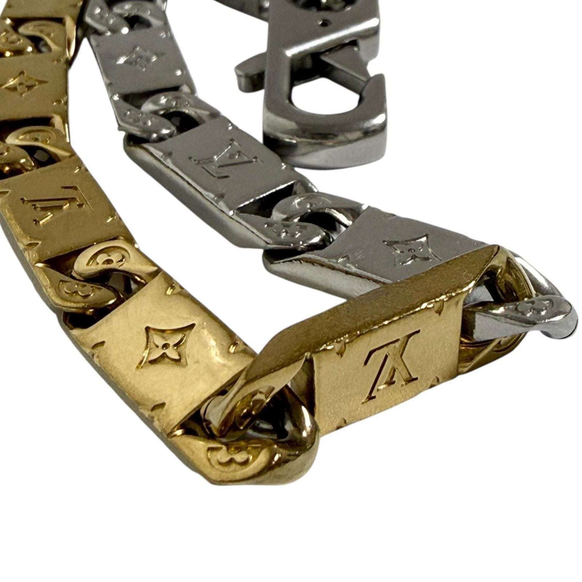 Louis Vuitton Louis Vuitton Men's Bracelet, Monogram, Tie-Up, 18cm, Two-Tone Color Size ONE SIZE - 2 Thumbnail