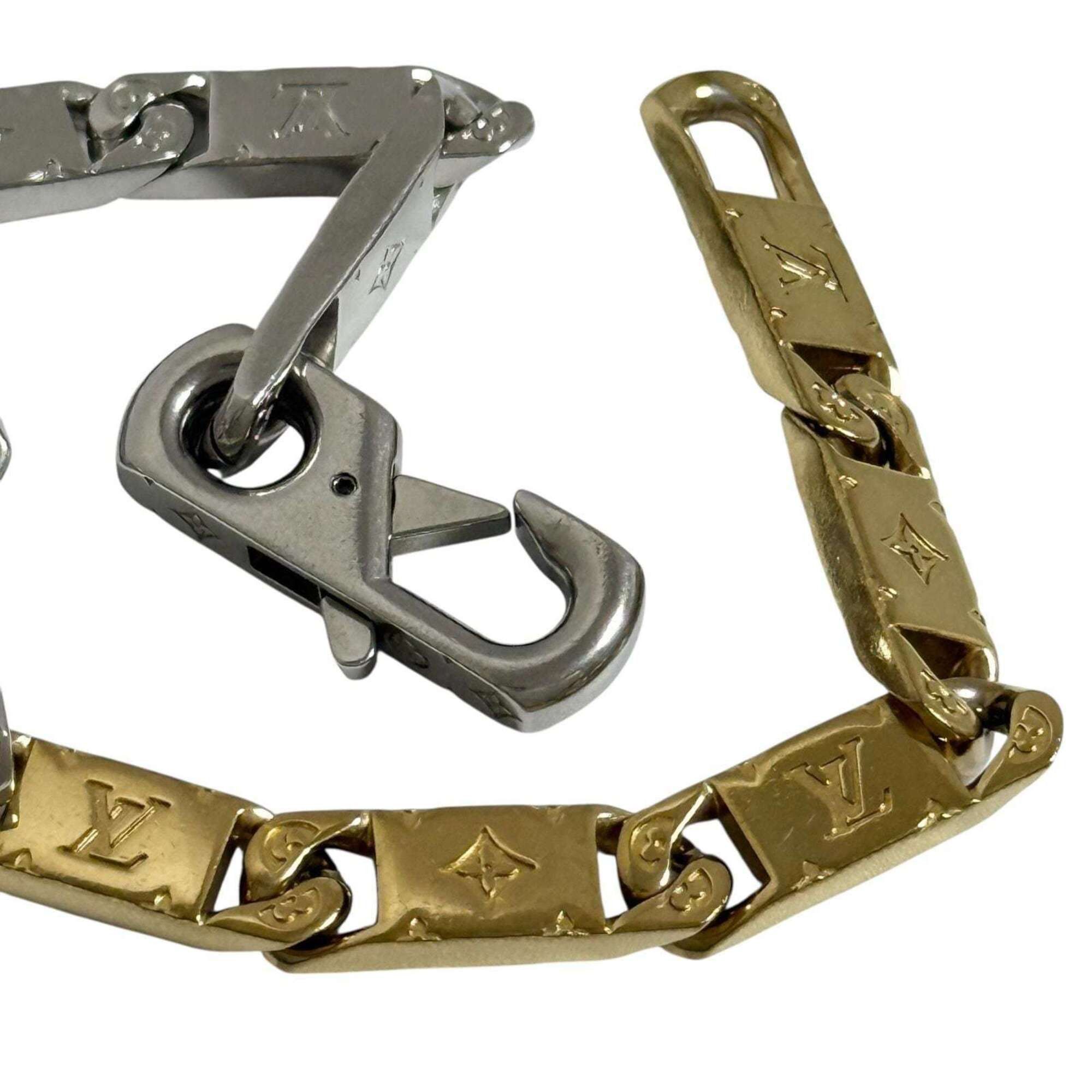 Louis Vuitton Louis Vuitton Men's Bracelet, Monogram, Tie-Up, 18cm, Two-Tone Color Size ONE SIZE - 5 Thumbnail