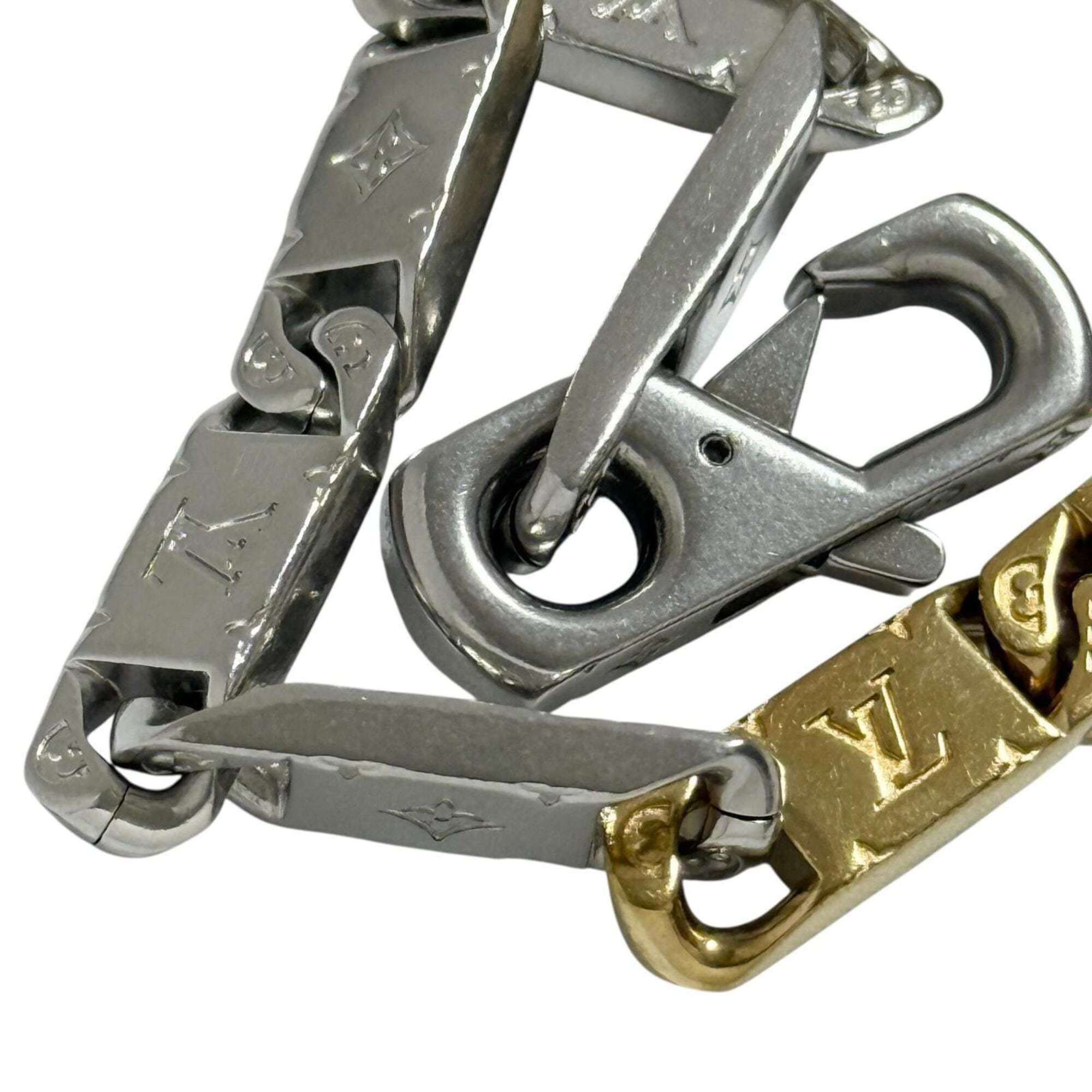 Louis Vuitton Louis Vuitton Men's Bracelet, Monogram, Tie-Up, 18cm, Two-Tone Color Size ONE SIZE - 4 Thumbnail