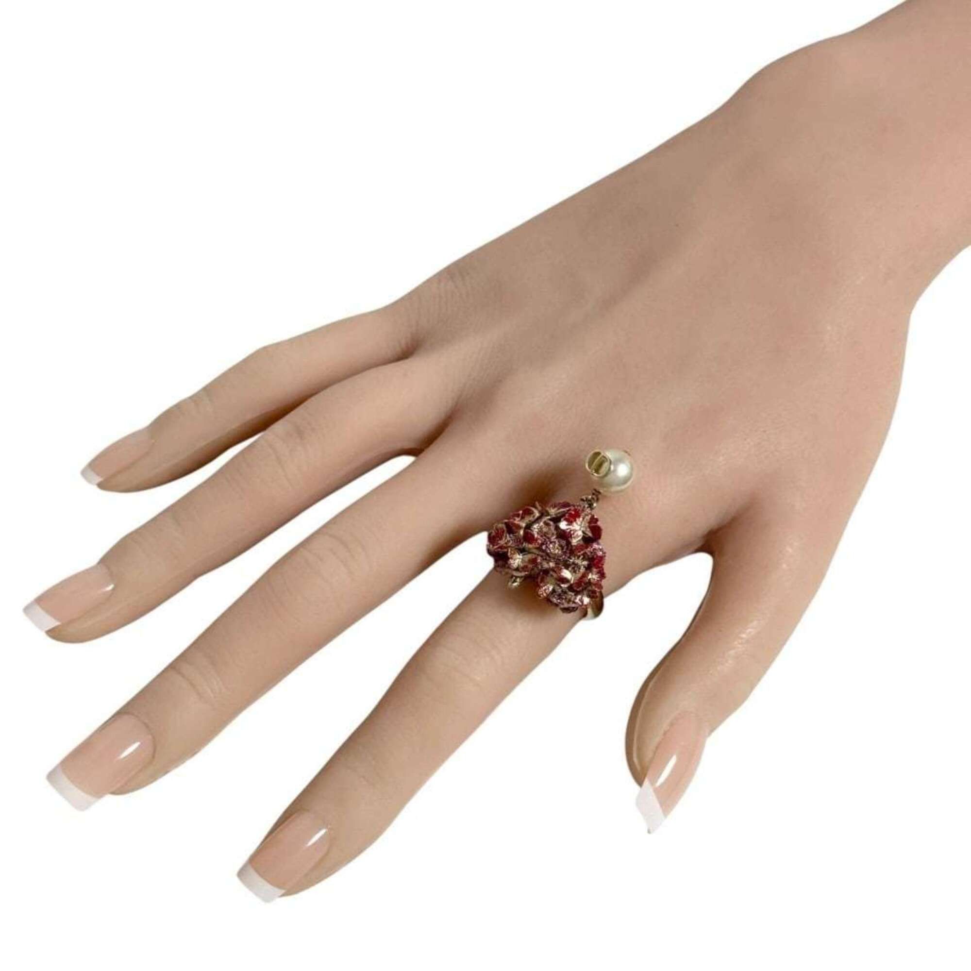 Dior Christian Dior Dior Women's Le Coeur des Papillons Ring, Size 13-14 (L) Size ONE SIZE - 8 Thumbnail