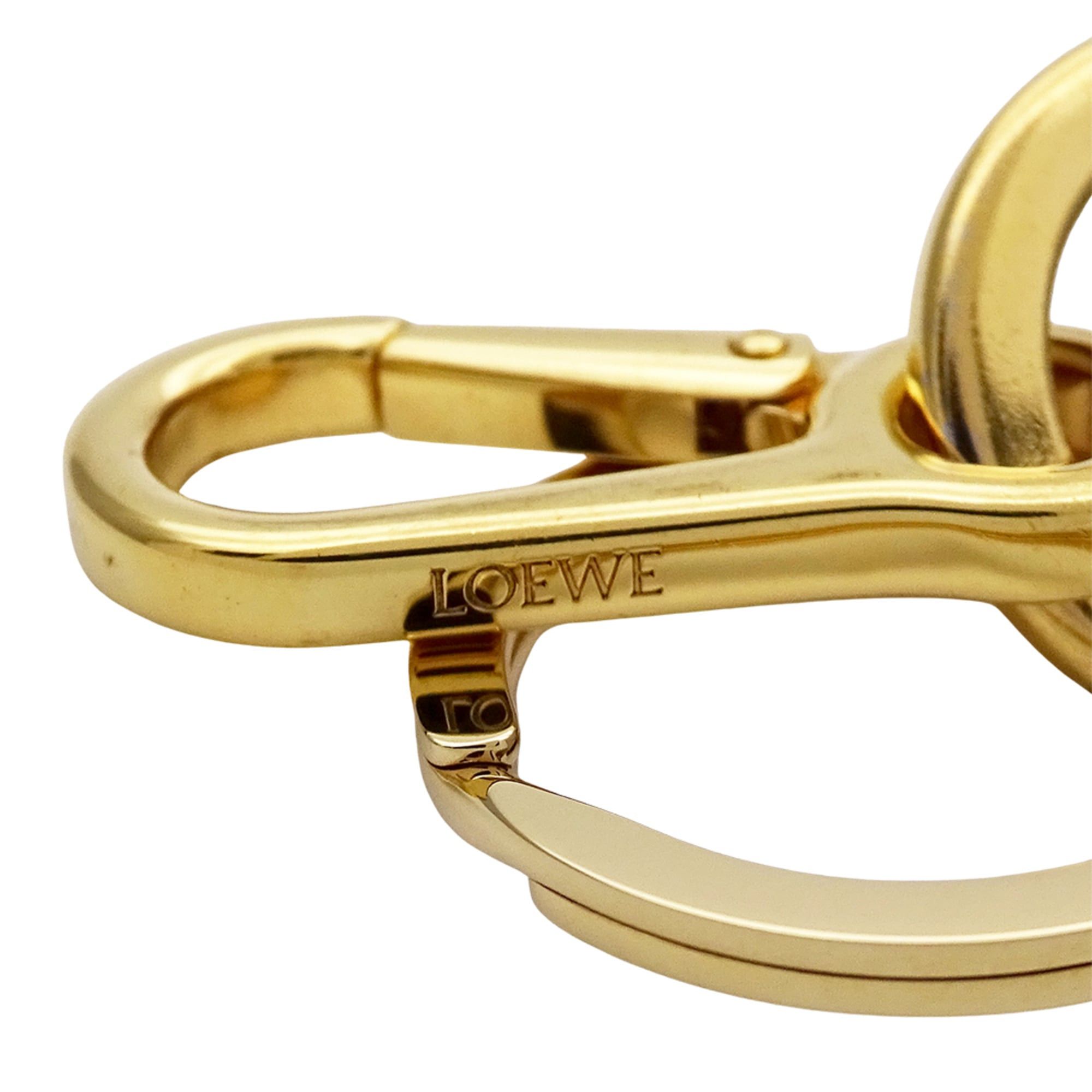 Loewe Loewe Keyring for Women and Men - Brand Keychain Accessory Bag Charm Anagram Leather Yellow Size ONE SIZE - 4 Thumbnail