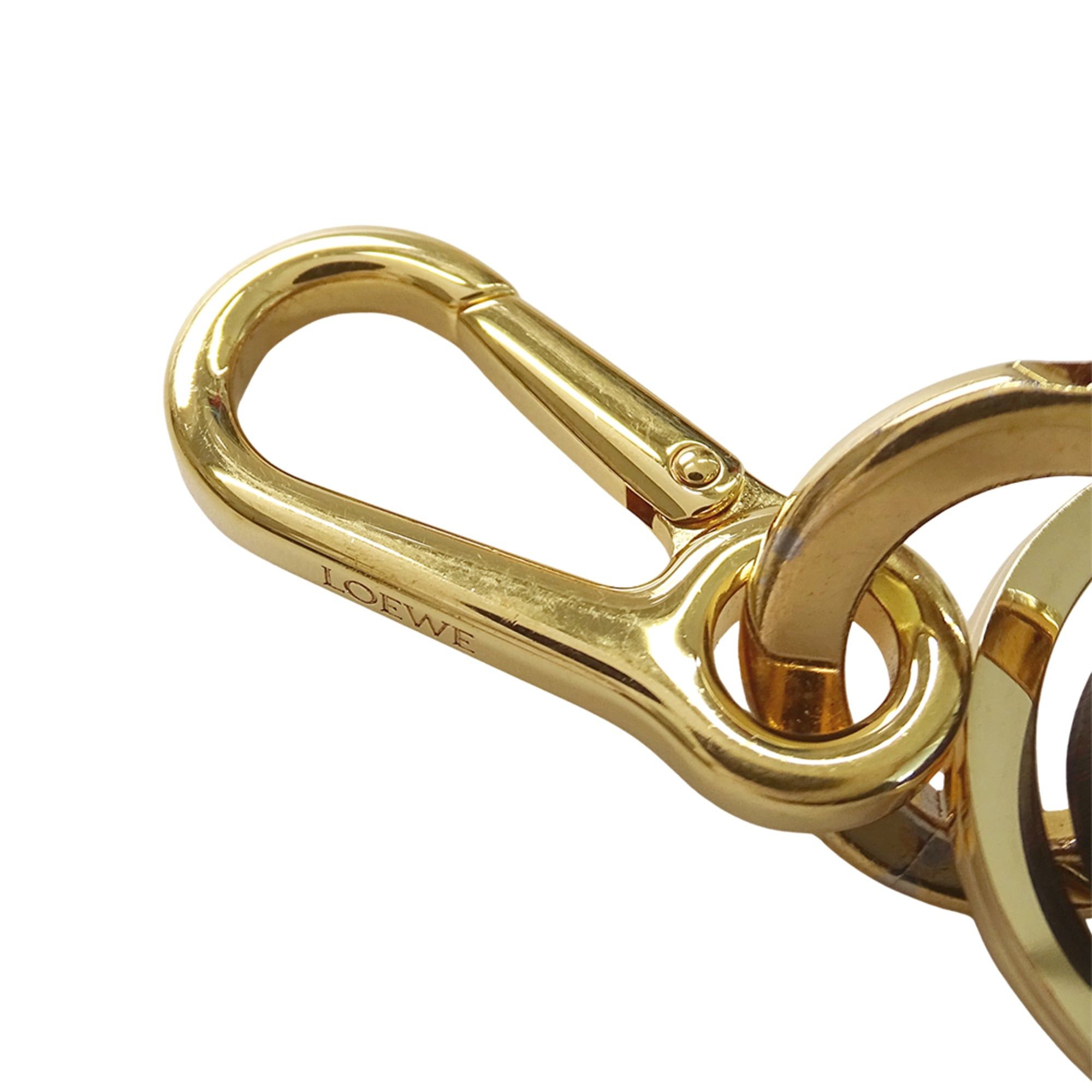 Loewe Loewe Keyring for Women and Men - Brand Keychain Accessory Bag Charm Anagram Leather Yellow Size ONE SIZE - 10 Thumbnail