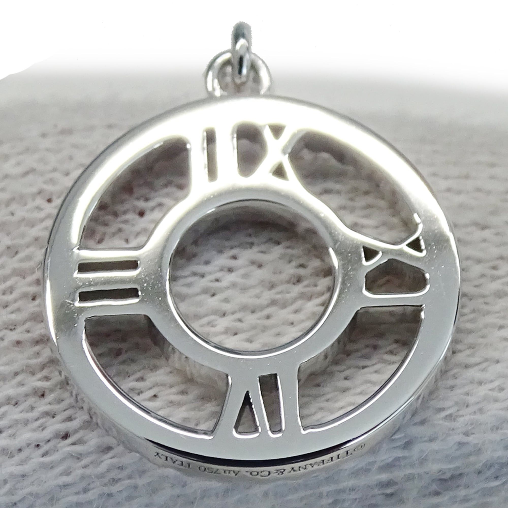 Tiffany & Co. Tiffany & Co. Women's Necklace, Brand Name, 750WG Diamond Atlas Open Medallion, White Gold Jewelry Size ONE SIZE - 11 Thumbnail