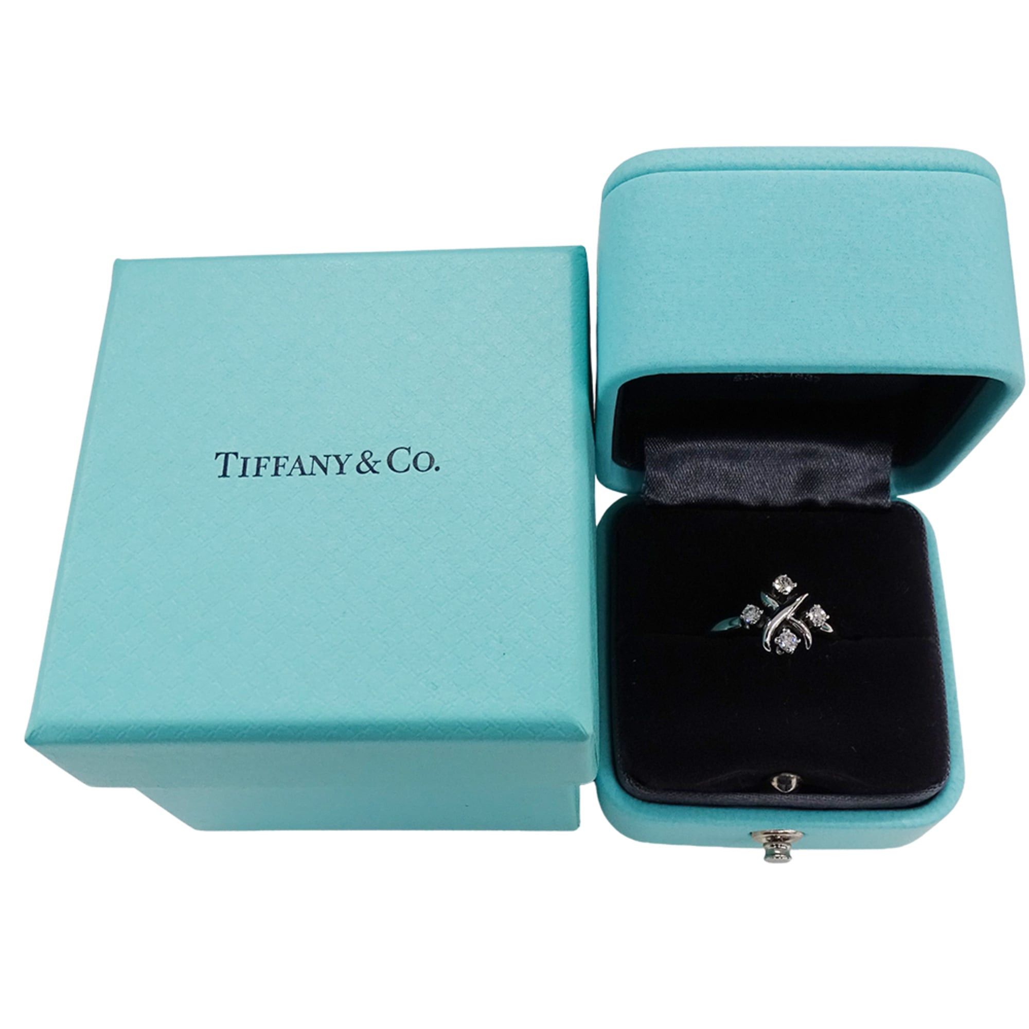Tiffany & Co. Tiffany & Co. Women's Ring, Brand Name, PT950 Platinum, Diamond, Jean Schlumberger, Approx. 1cm, Jewelry Size ONE SIZE - 9 Thumbnail