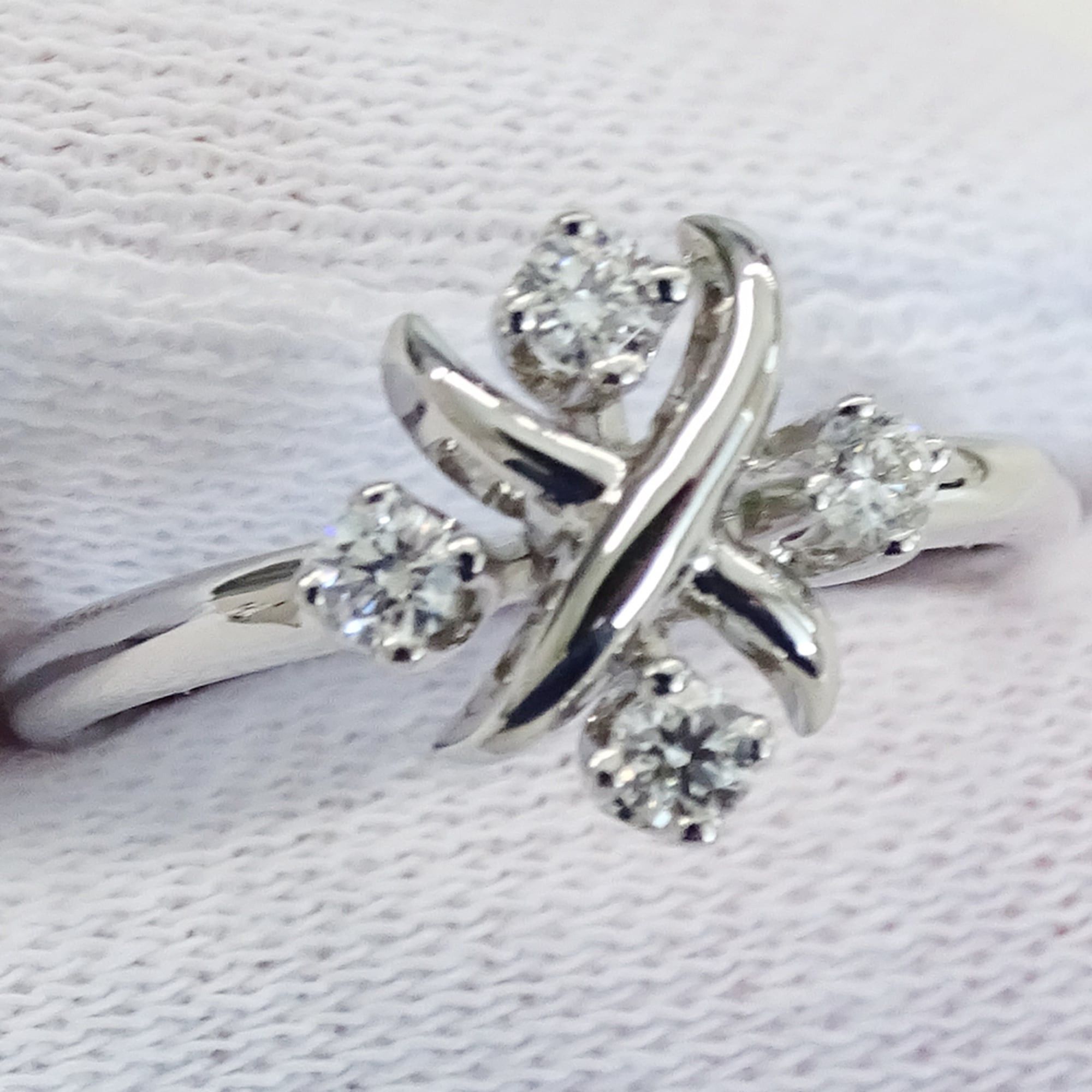 Tiffany & Co. Tiffany & Co. Women's Ring, Brand Name, PT950 Platinum, Diamond, Jean Schlumberger, Approx. 1cm, Jewelry Size ONE SIZE - 11 Thumbnail