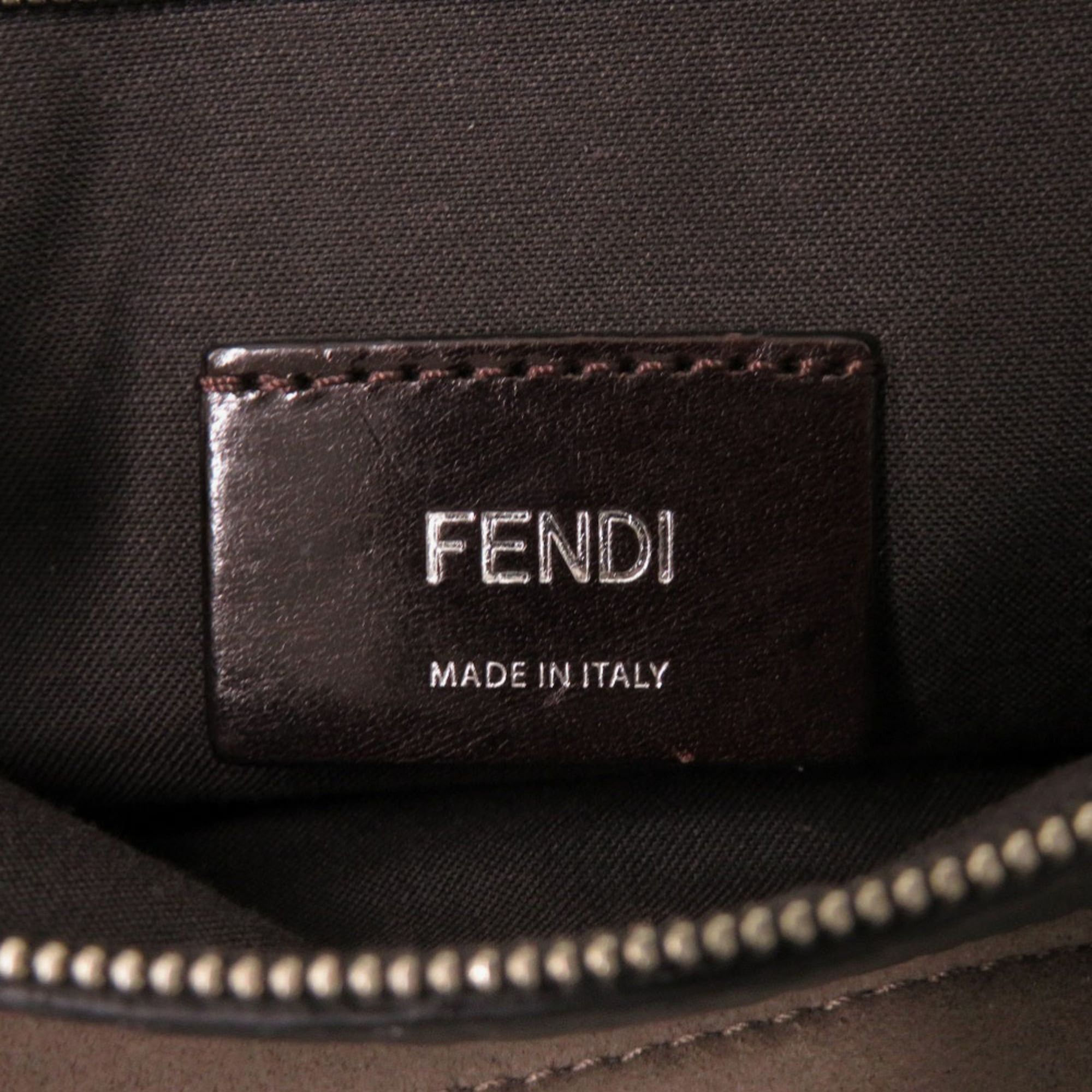 Fendi Fendi Roma Flat Tote Bag 7VA426 Silver Hardware Leather Suede Gray Red One Shoulder 1683FENDI Size ONE SIZE - 5 Thumbnail