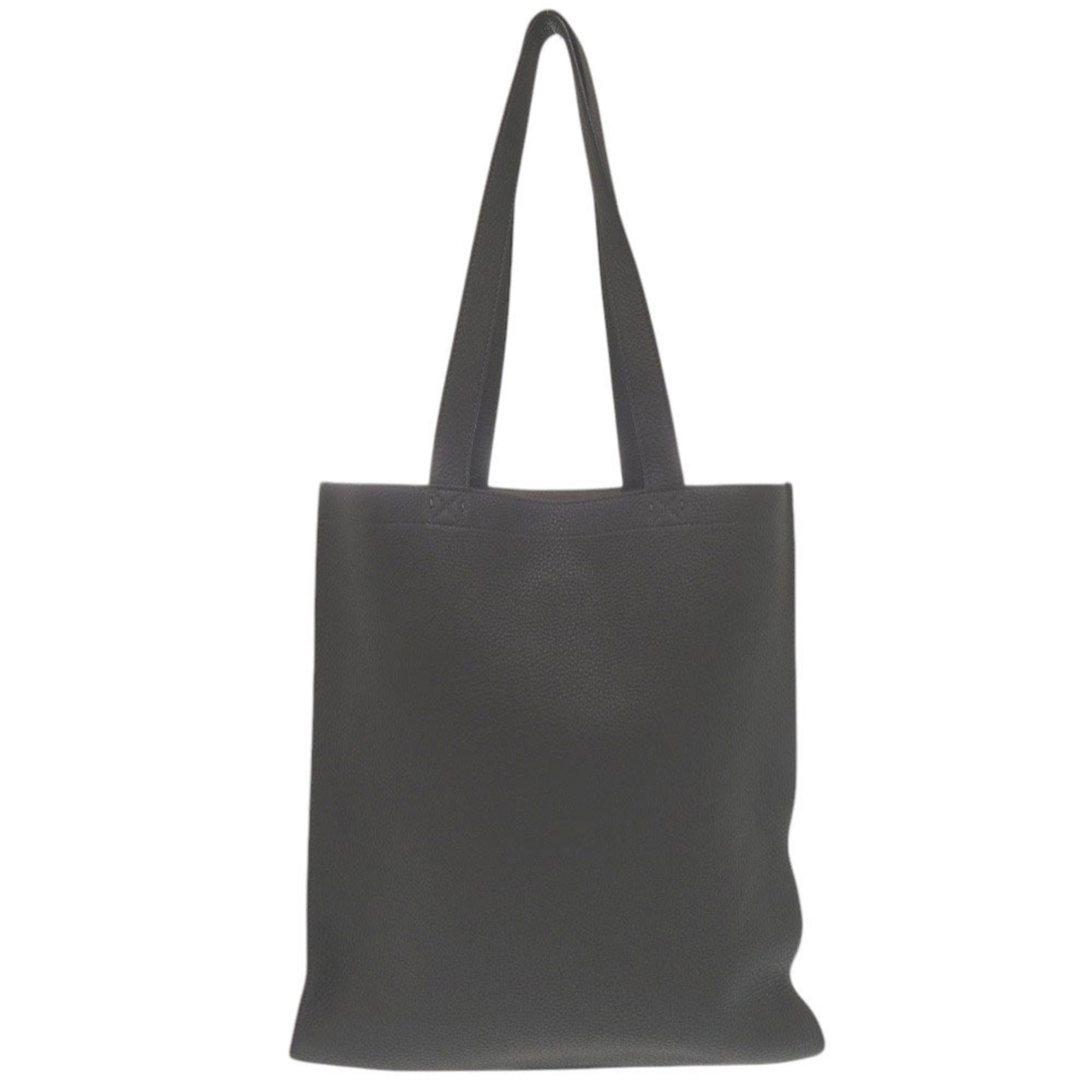 Fendi Fendi Roma Flat Tote Bag 7VA426 Silver Hardware Leather Suede Gray Red One Shoulder 1683FENDI Size ONE SIZE - 2 Thumbnail