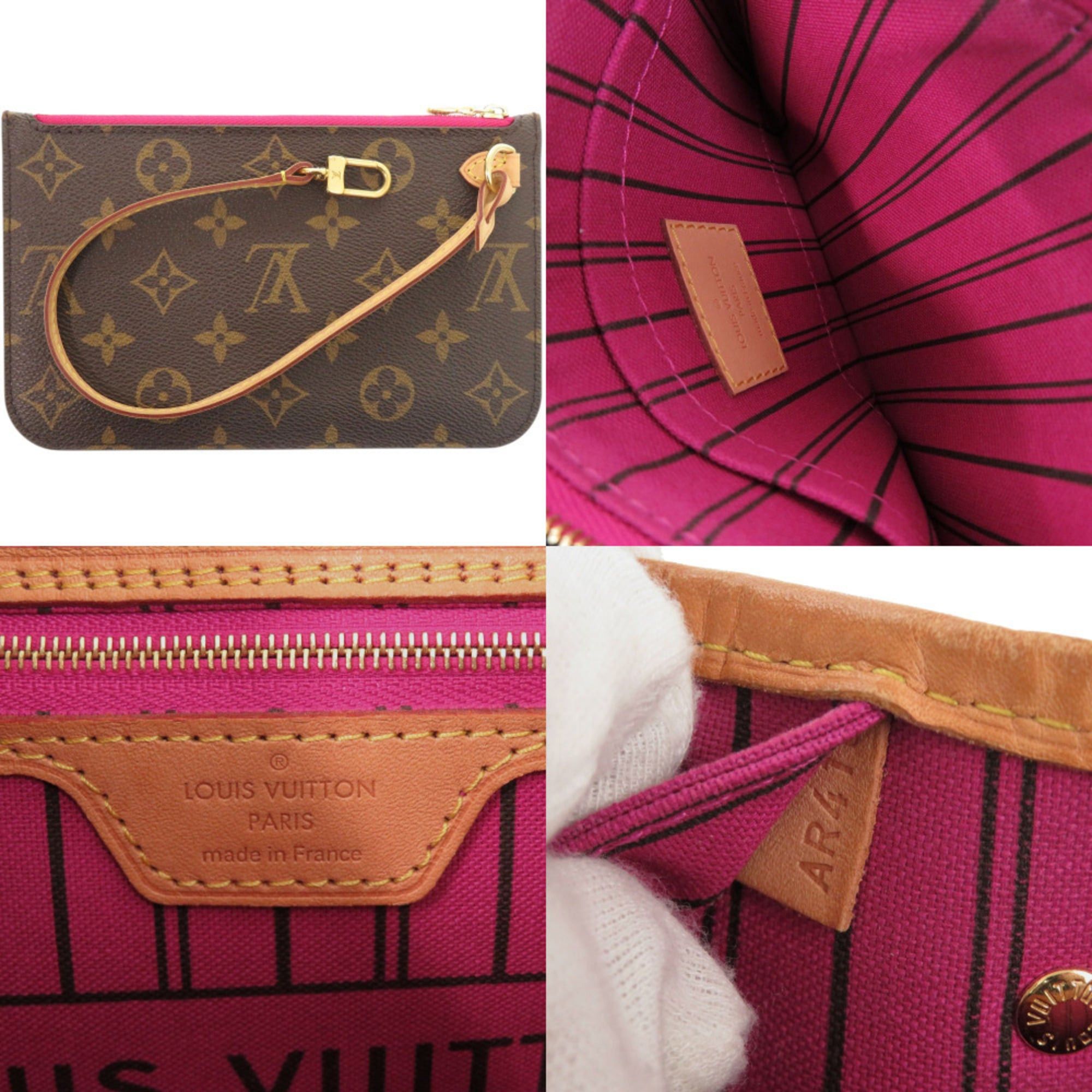 Louis Vuitton Louis Vuitton Neverfull PM Handbag with Pouch, Monogram Pivoine M41245 Tote Bag LV 1598 LOUIS VUITTON Size ONE SIZE - 9 Thumbnail