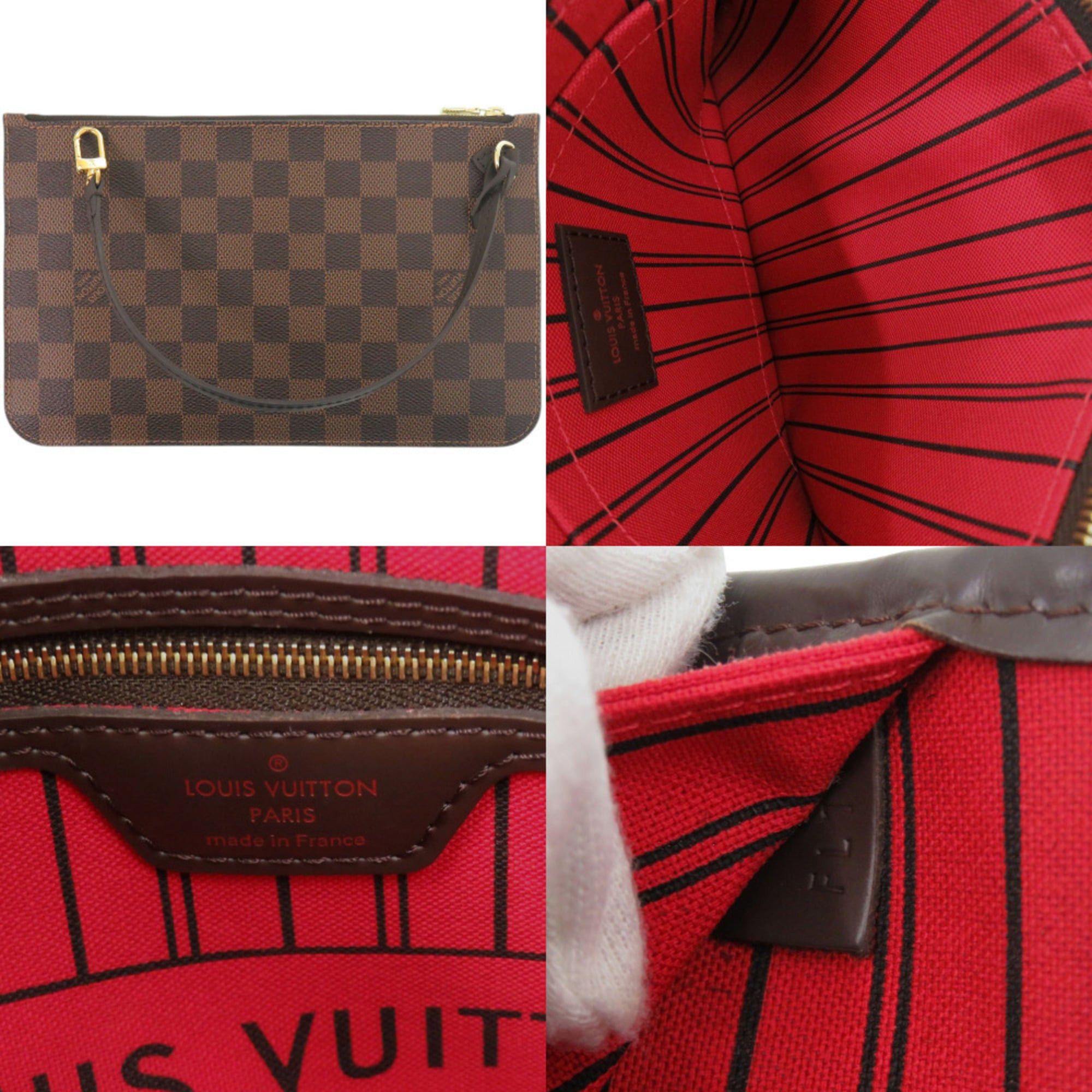 Louis Vuitton Louis Vuitton Neverfull MM Handbag with Pouch, Damier Cerise, N40599, Tote Bag, LV 1913 LOUIS VUITTON Size ONE SIZE - 9 Thumbnail