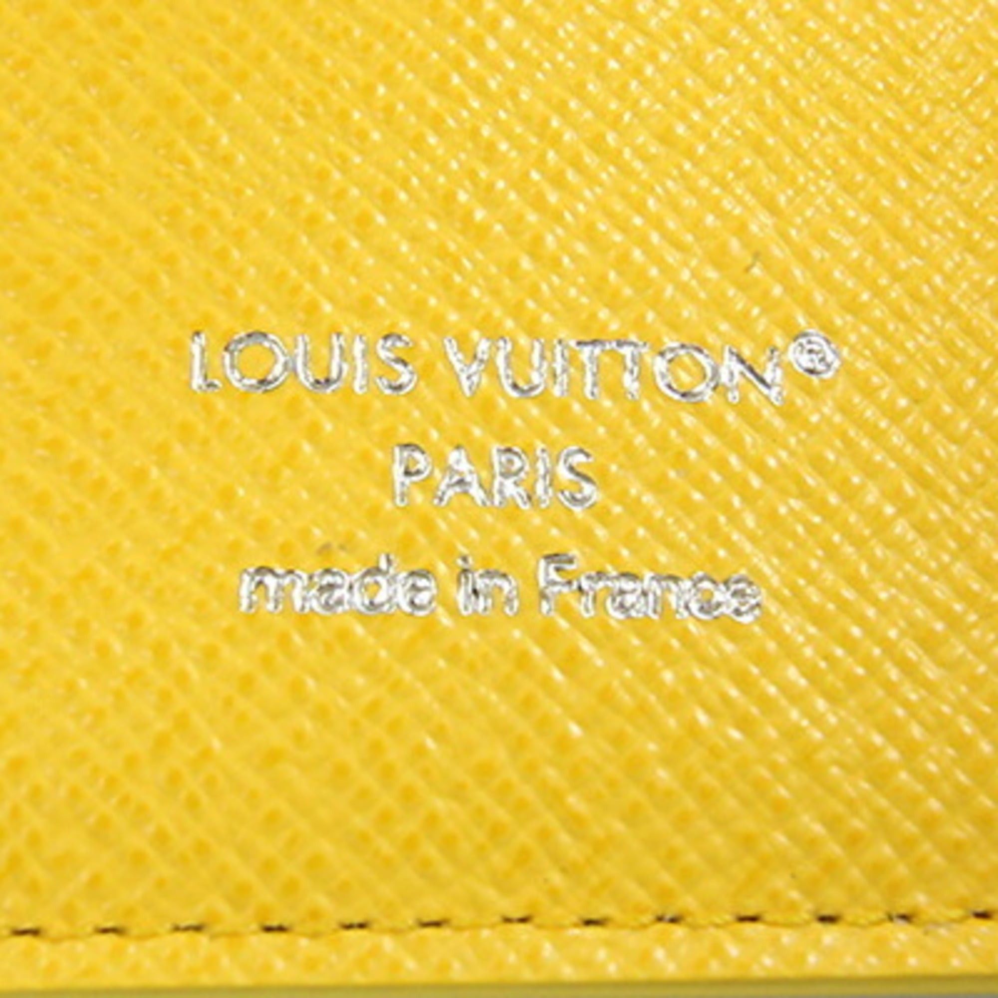 Louis Vuitton Louis Vuitton Tri-fold Wallet Monogram Glow Victor M14764 Light Gray Yellow Mini Compact Small Women's LOUIS VUITTON Size ONE SIZE - 5 Thumbnail
