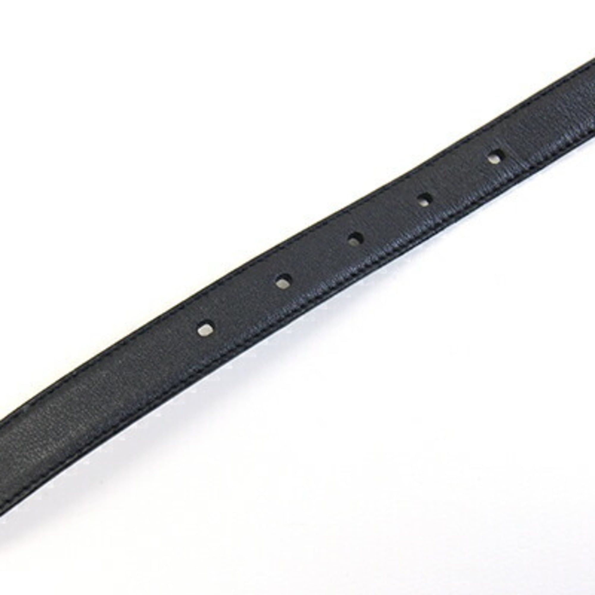 Saint Laurent Paris Saint Laurent Belt 479391 Black Leather 85cm Square Buckle Women's SAINT LAURENT Size ONE SIZE - 4 Thumbnail