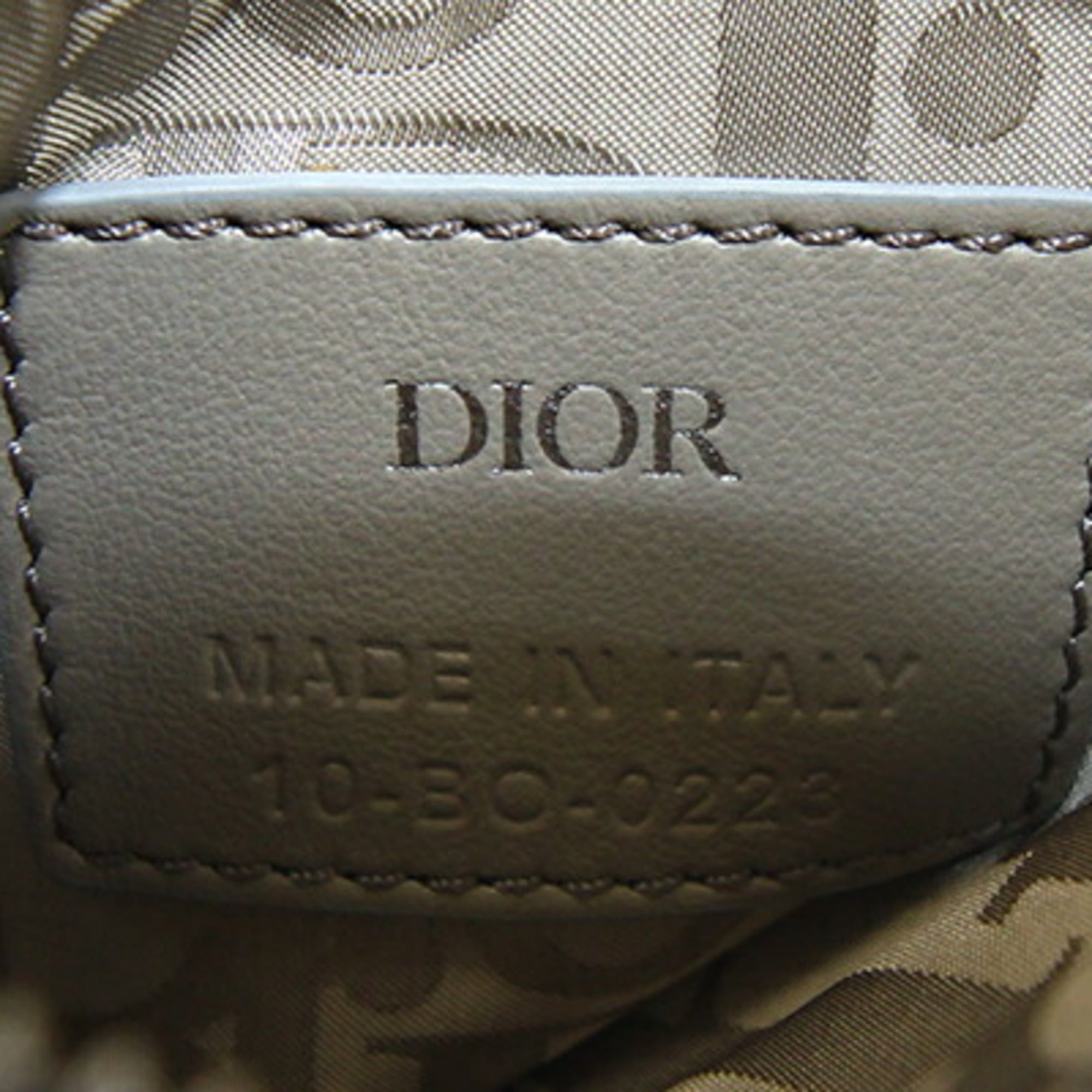 Dior Christian Dior Dior Wallet/Coin Case, Saddle Pattern, Grayish Khaki Nylon Leather, Coin Purse, Handbag, Pouch, Compact Wallet, Women's DIOR Size ONE SIZE - 4 Thumbnail