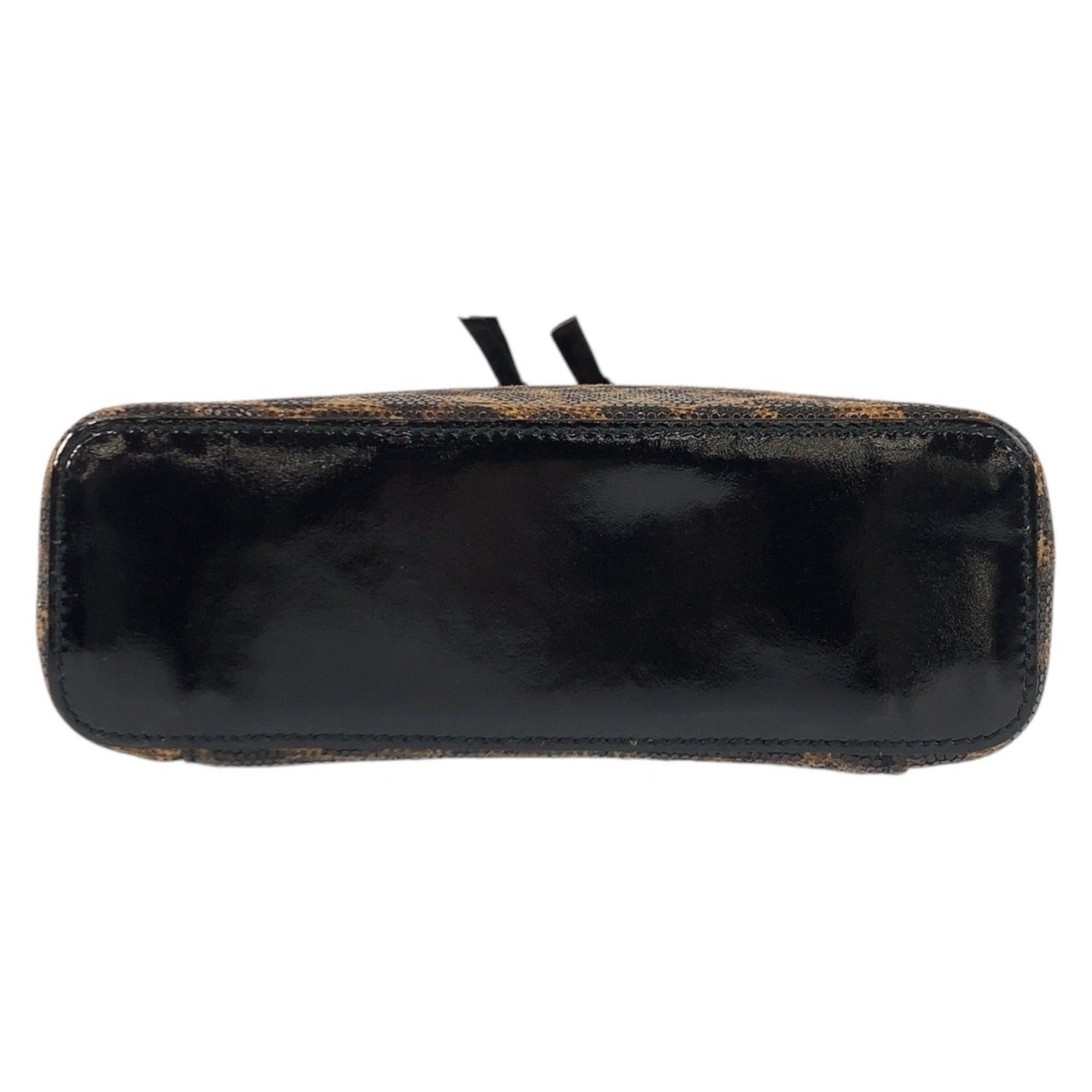 Loewe LOEWE Vintage Leopard Brown Black Gold Hardware Enamel Handbag Vanity Bag for Women Size ONE SIZE - 10 Thumbnail