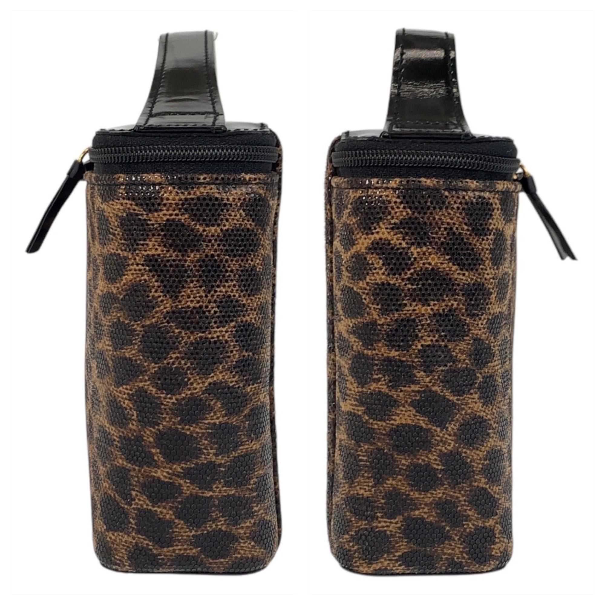 Loewe LOEWE Vintage Leopard Brown Black Gold Hardware Enamel Handbag Vanity Bag for Women Size ONE SIZE - 6 Thumbnail