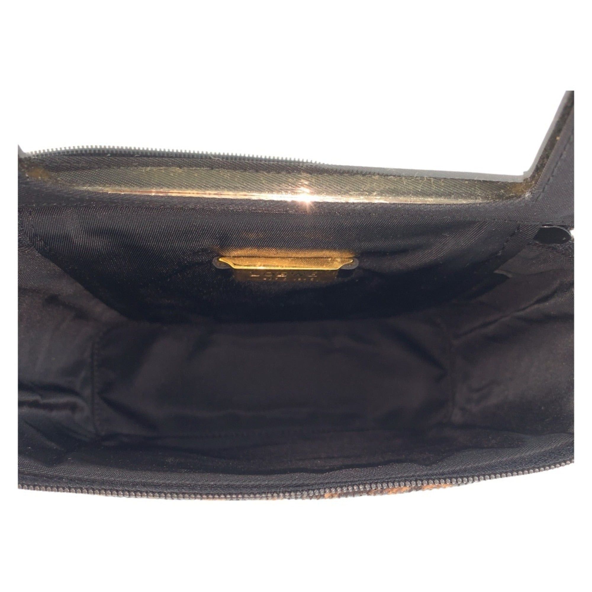 Loewe LOEWE Vintage Leopard Brown Black Gold Hardware Enamel Handbag Vanity Bag for Women Size ONE SIZE - 8 Thumbnail