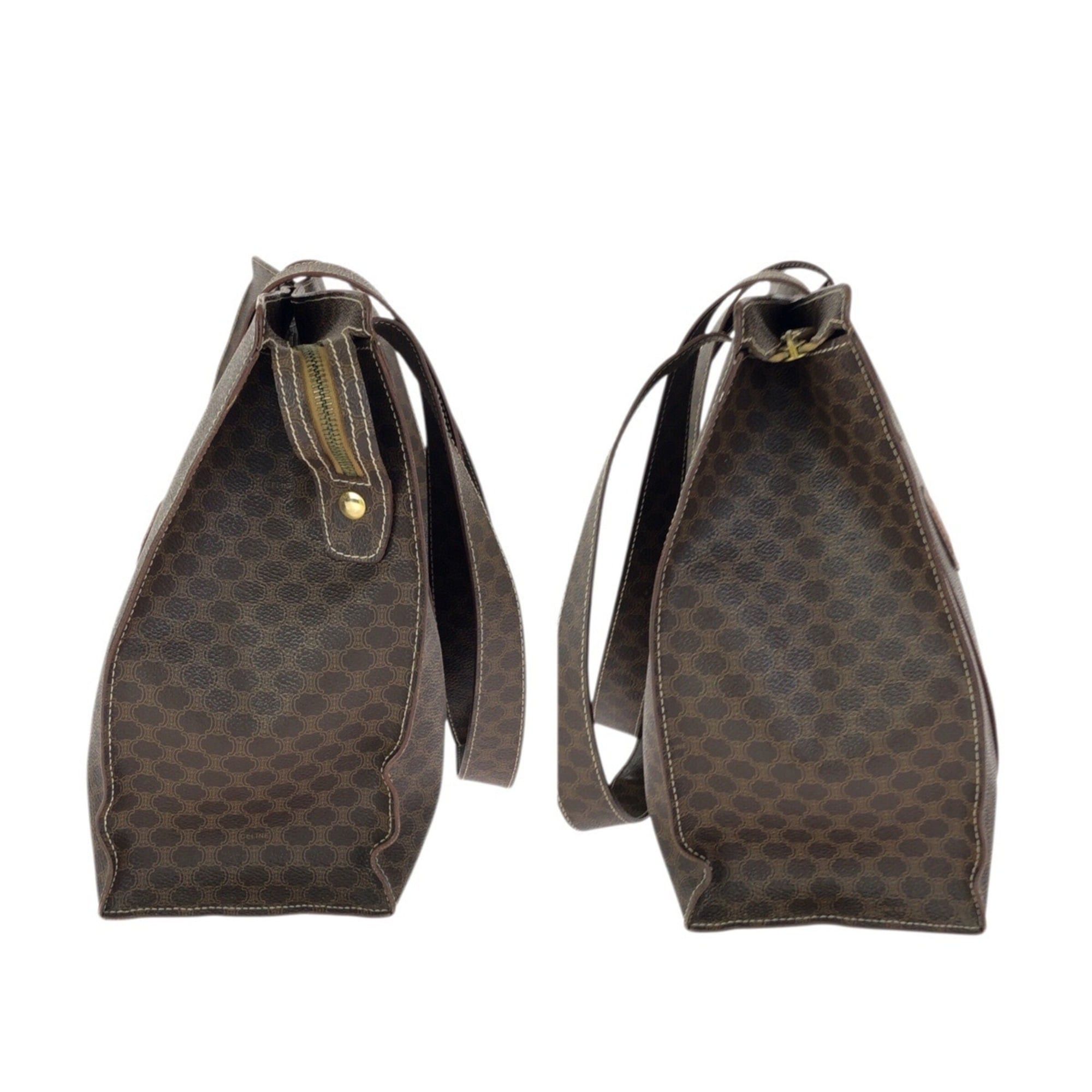 Celine CELINE Macadam Dark Brown Tote Bag/Shoulder Bag for Women (MC97 2) Size ONE SIZE - 8 Thumbnail