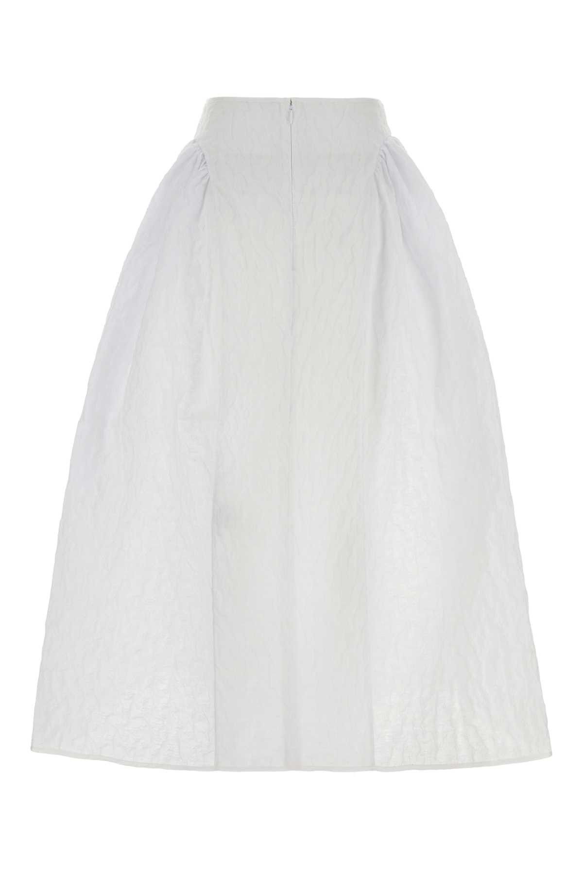 Cecilie Bahnsen White Cotton Blend Fabiola Skirt Size 28" / US 6 / IT 42 - 2 Thumbnail