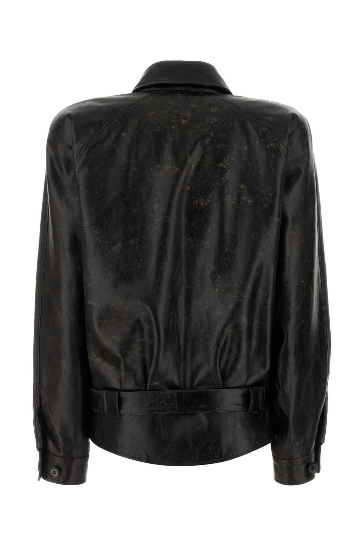 Magda Butrym Black Leather Jacket Size S / US 4 / IT 40 - 2 Thumbnail