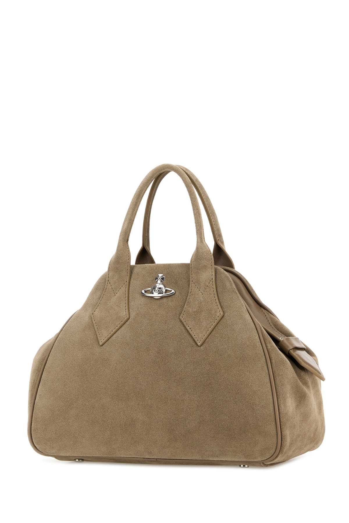 Vivienne Westwood Dove Grey Suede Medium Yasmine Handbag Size ONE SIZE - 2 Thumbnail