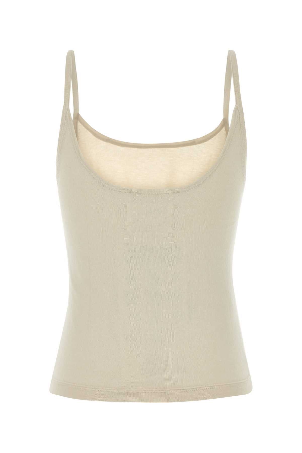 Extreme Cashmere Ivory Cotton Blend Britney Tank Top Size M / US 6-8 / IT 42-44 - 2 Thumbnail
