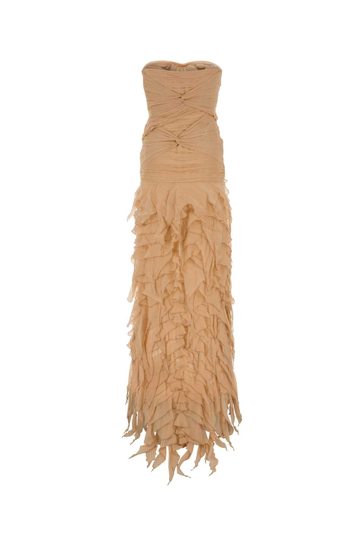 Blumarine Skin Pink Georgette Long Dress Size S / US 4 / IT 40 - 2 Thumbnail
