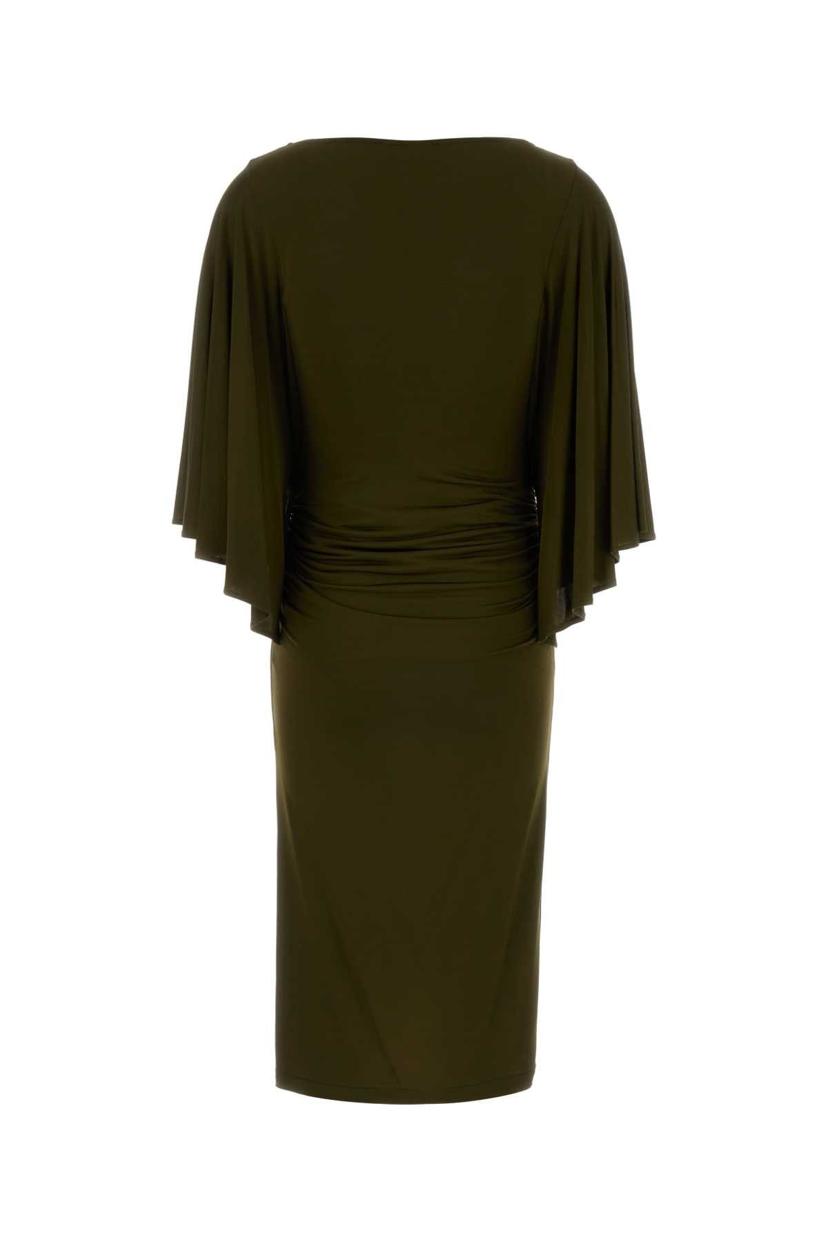 Blumarine Khaki Jersey Dress Size M / US 6-8 / IT 42-44 - 2 Thumbnail