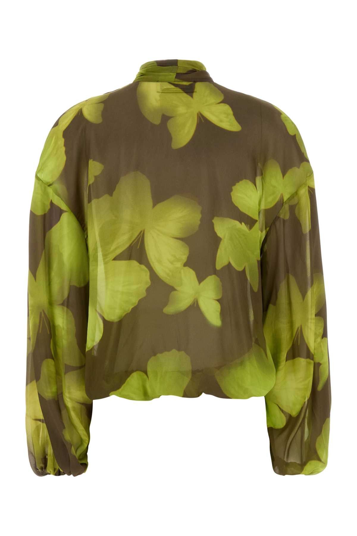 Blumarine Printed Georgette Blouse Size M / US 6-8 / IT 42-44 - 2 Thumbnail