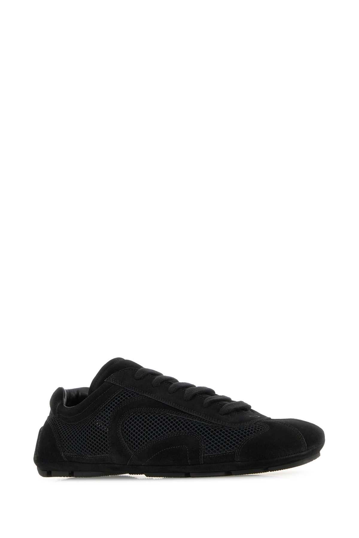 Prada Black Suede And Mesh Montecarlo Re-Edition 2005 Sneakers Size US 9 / EU 42 - 2 Thumbnail