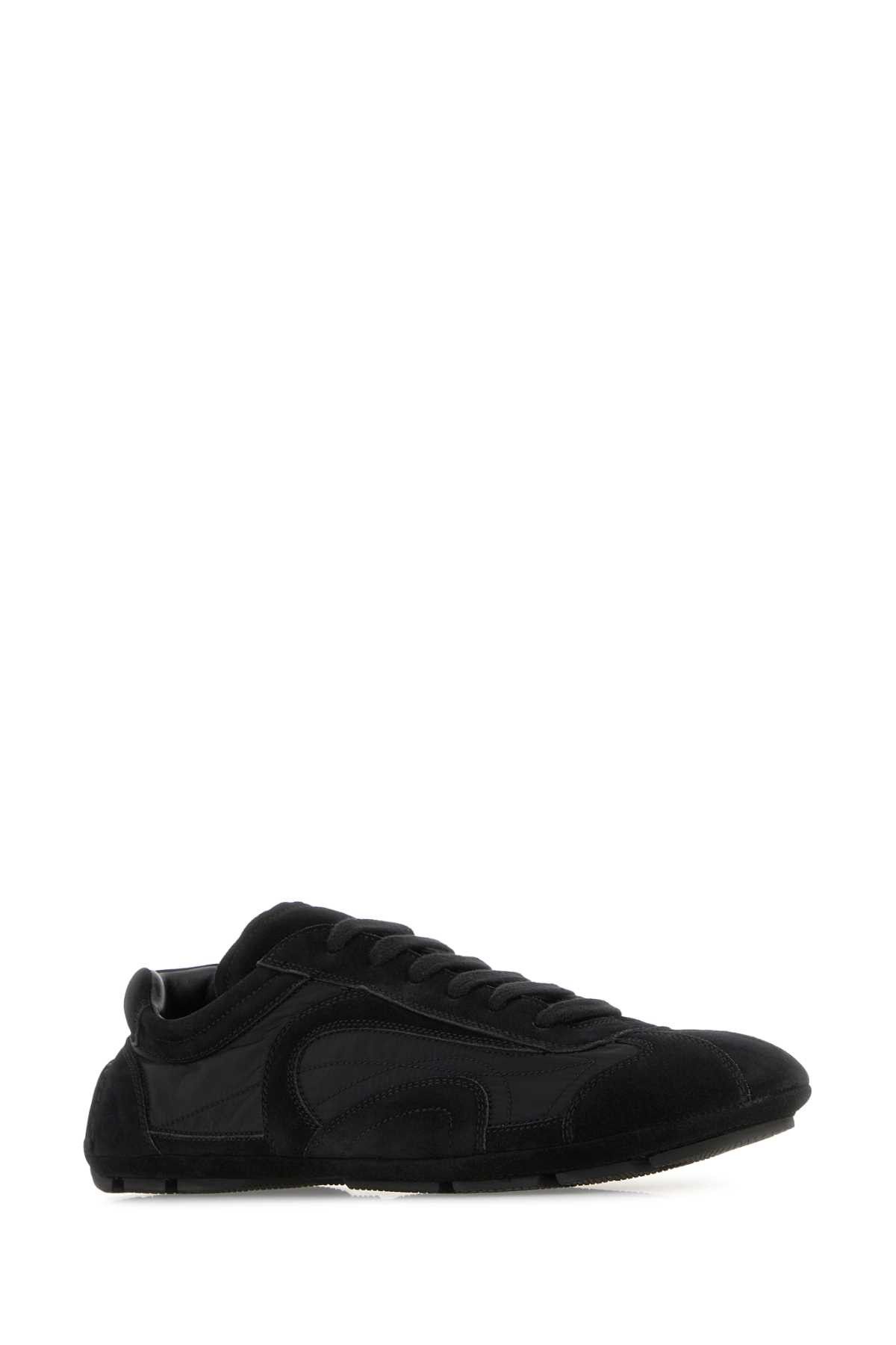 Prada Black Suede And Re-Nylon Montecarlo Re-Edition 2005 Sneakers Size US 7 / EU 40 - 2 Thumbnail