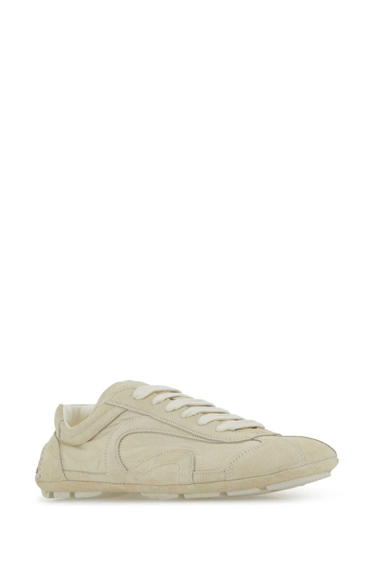 Prada Ivory Suede And Re-Nylon Montecarlo Re-Edition 2005 Sneakers Size US 10.5 / EU 43-44 - 2 Thumbnail