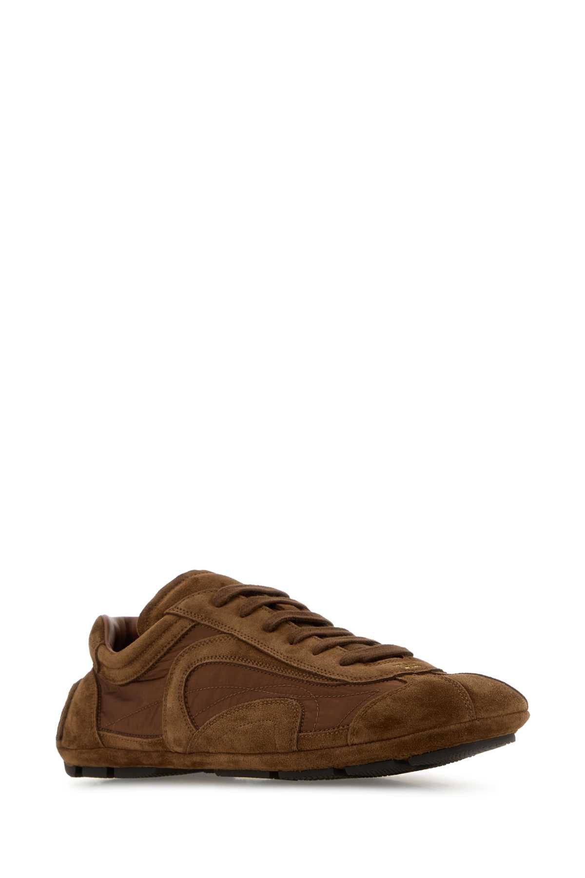 Prada Brown Suede And Re-Nylon Montecarlo Re-Edition 2005 Sneakers Size US 10 / EU 43 - 2 Thumbnail