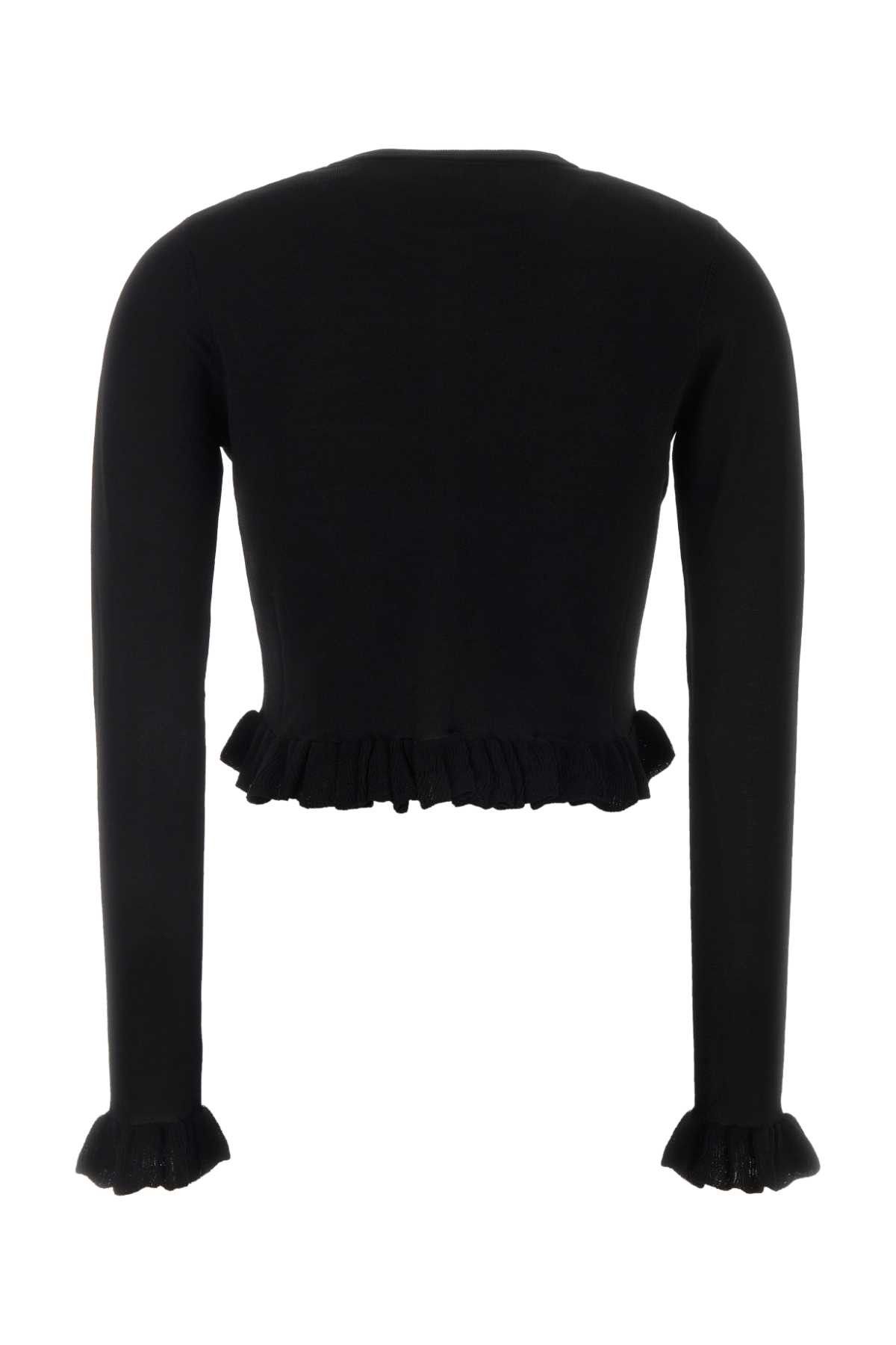 Blumarine Black Viscose Blend Cardigan Size S / US 4 / IT 40 - 2 Thumbnail