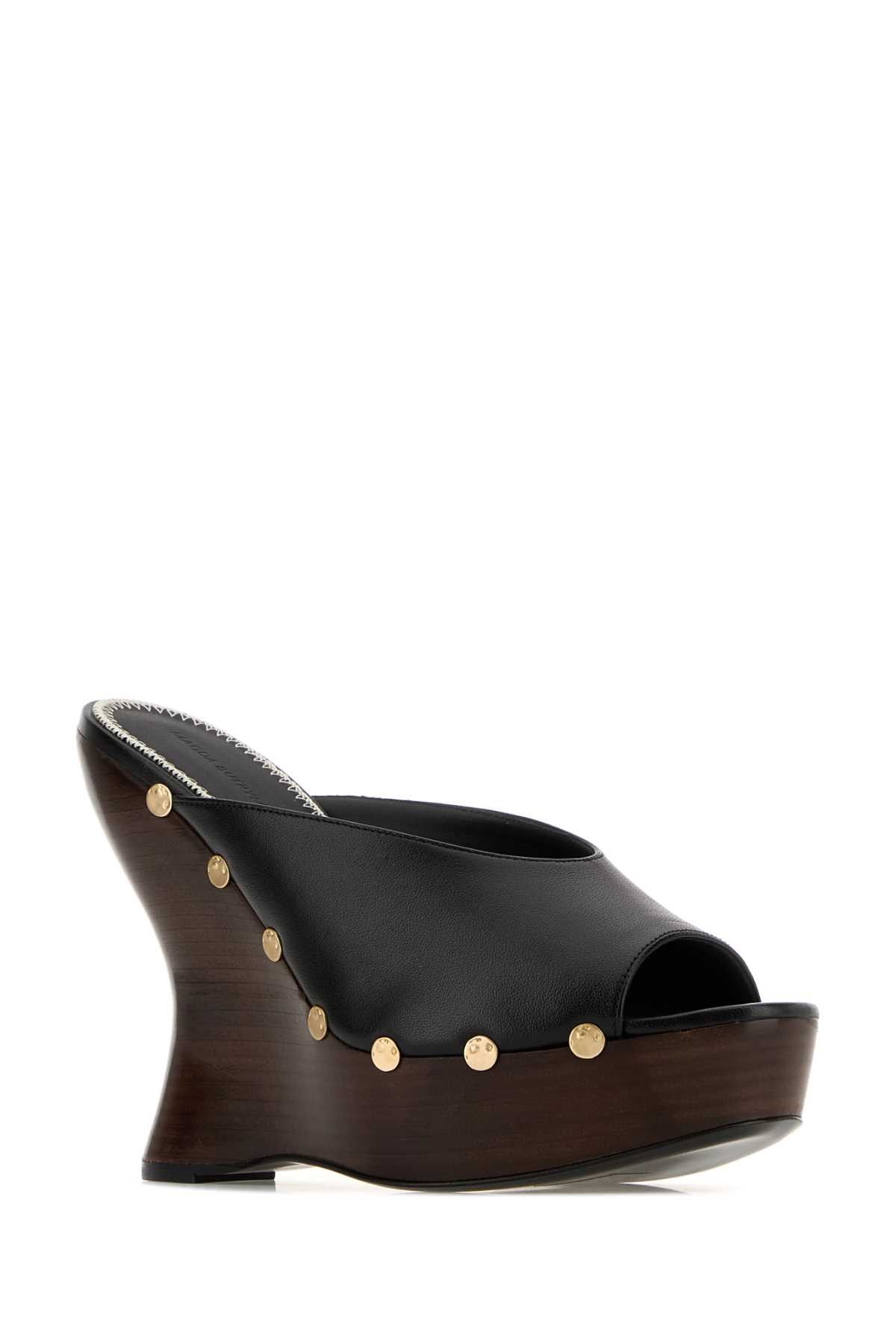 Magda Butrym Black Nappa Leather Wedges Size US 11 / IT 41 - 2 Thumbnail