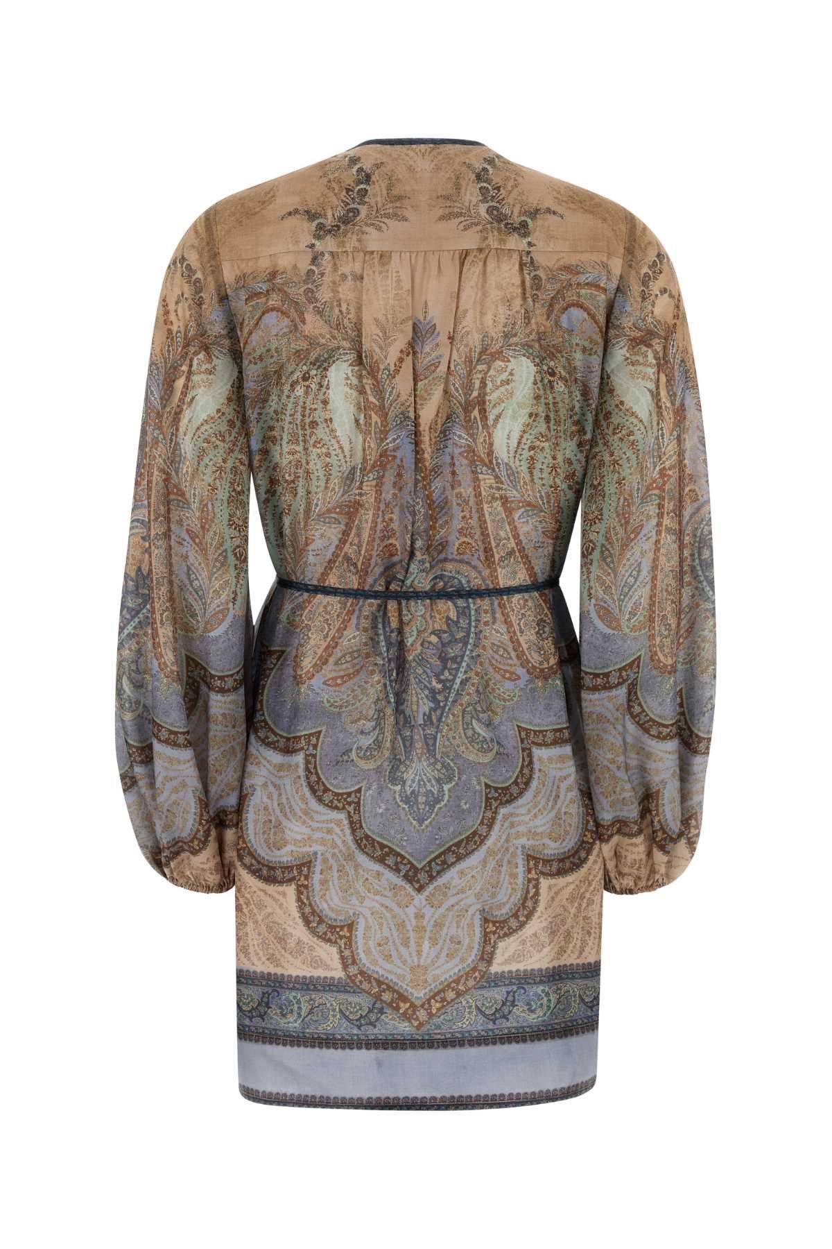 Zimmermann Printed Satin Wanderlust Dress Size XS / US 0-2 / IT 36-38 - 2 Thumbnail