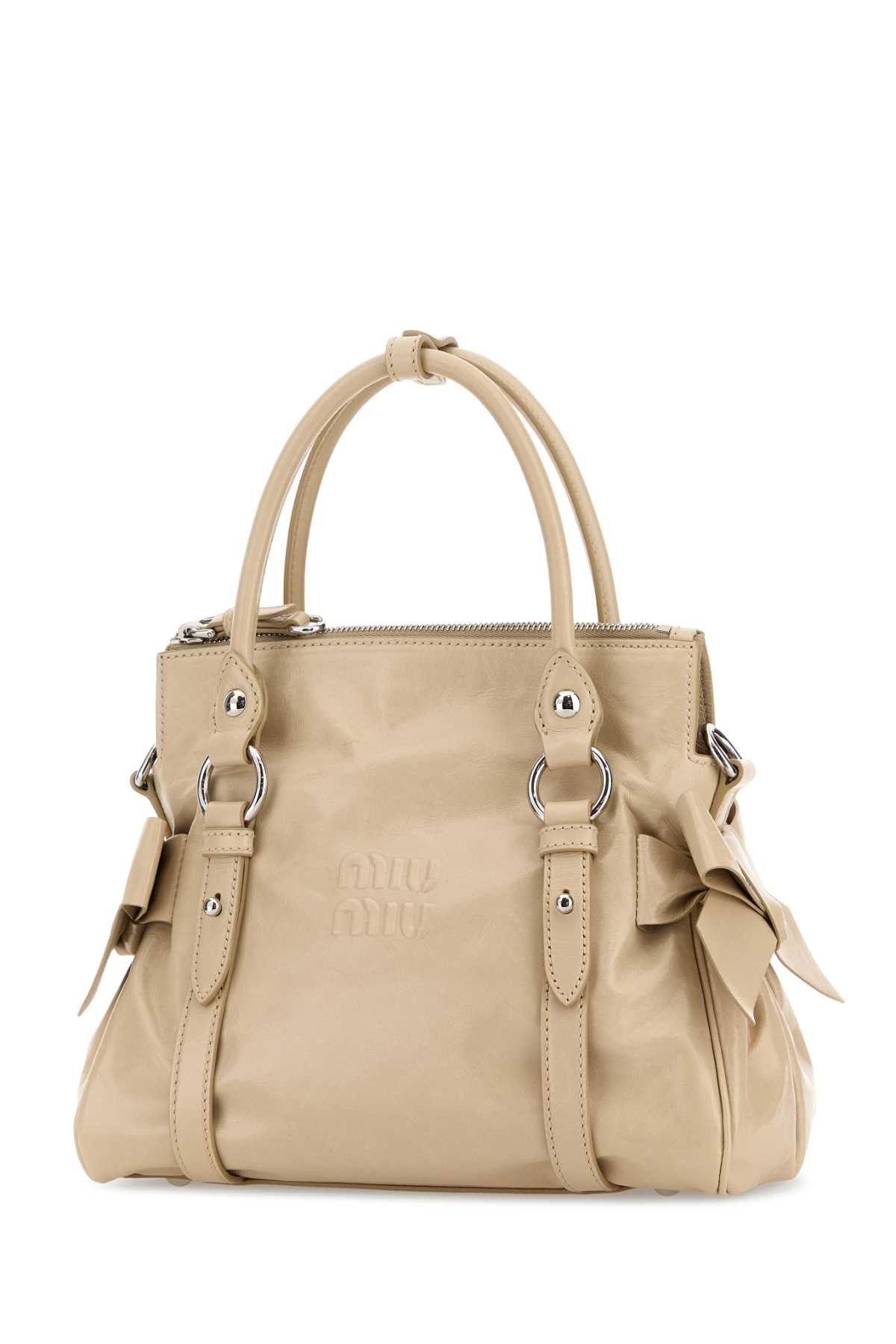 Miu Miu Sand Leather Handbag Size ONE SIZE - 2 Thumbnail