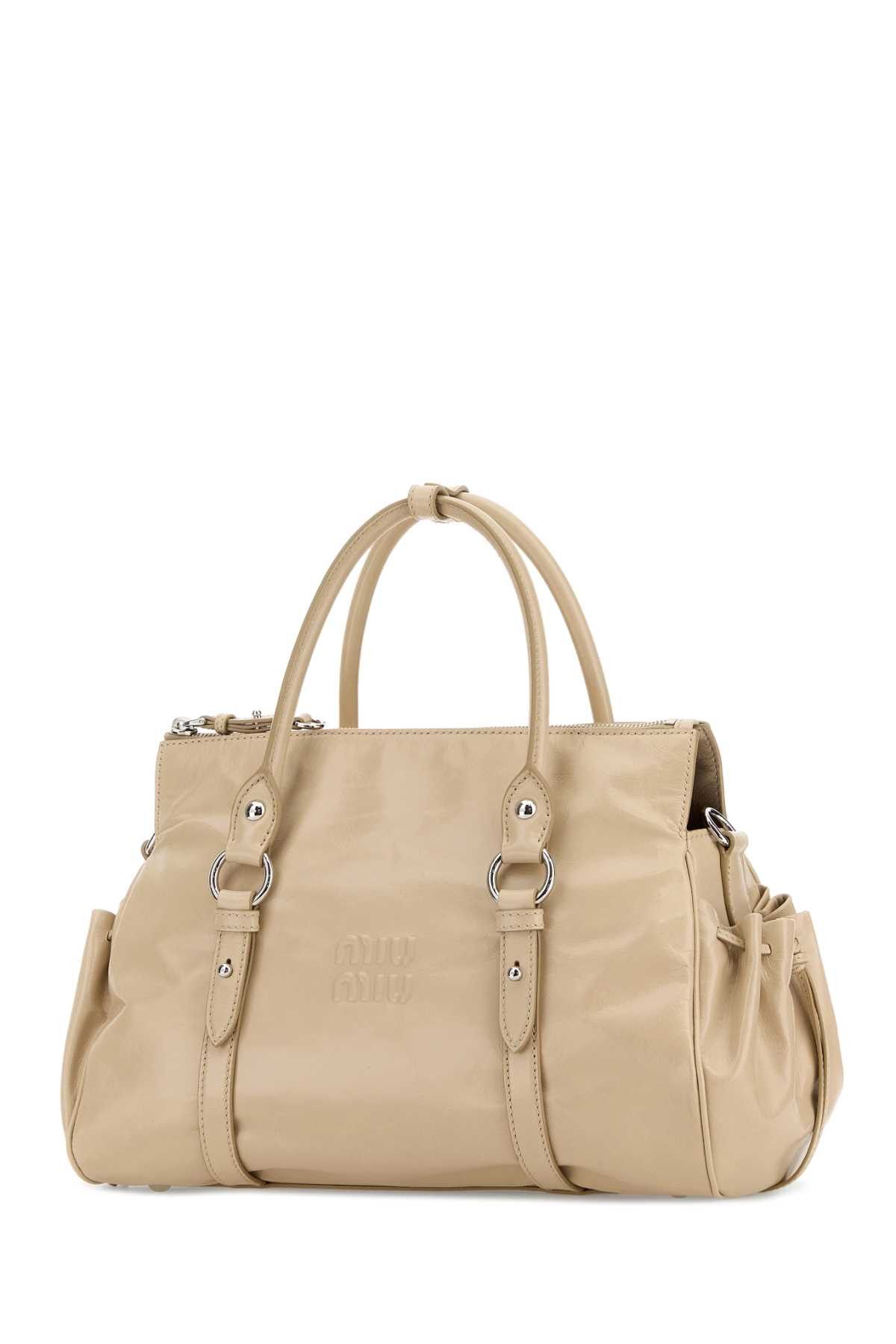 Miu Miu Sand Leather Handbag Size ONE SIZE - 2 Thumbnail