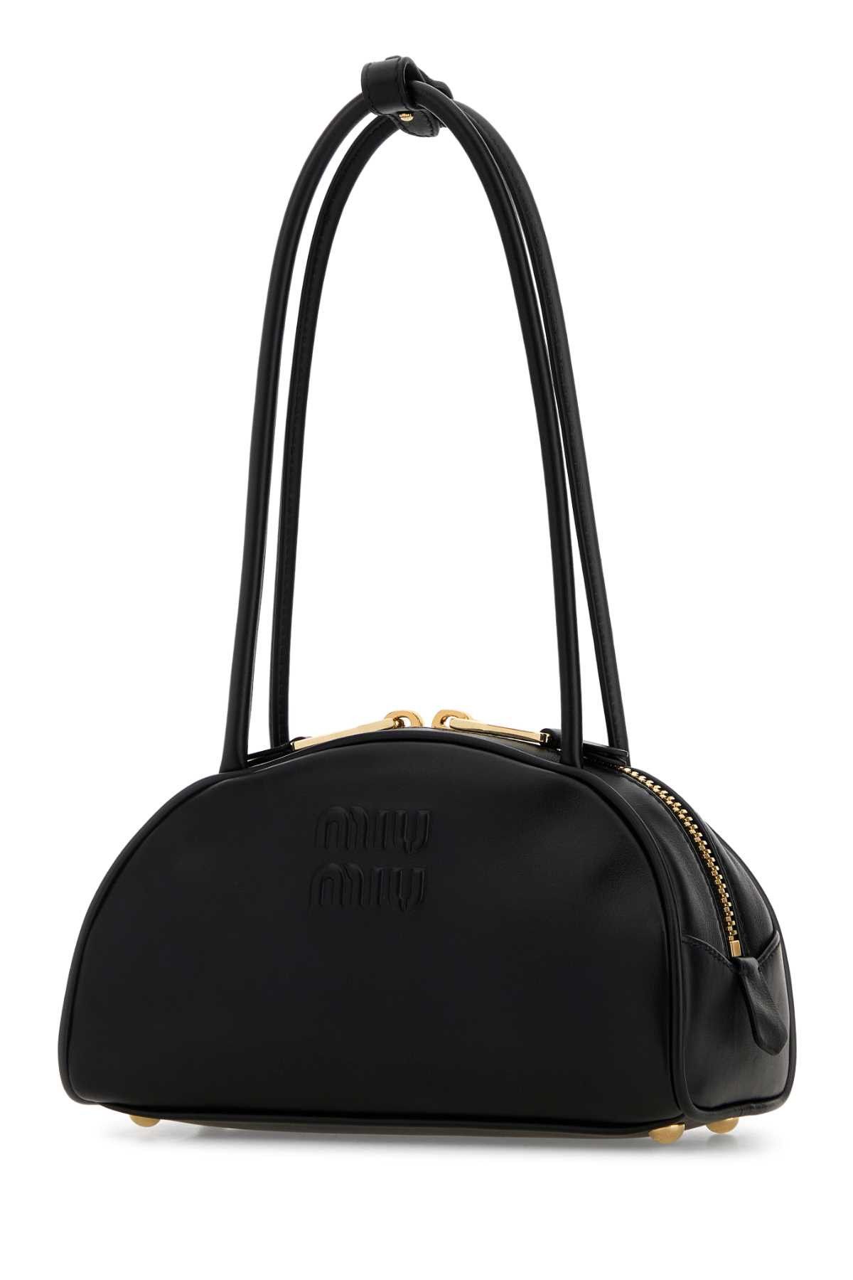 Miu Miu Black Leather Beau Shoulder Bag Size ONE SIZE - 2 Thumbnail