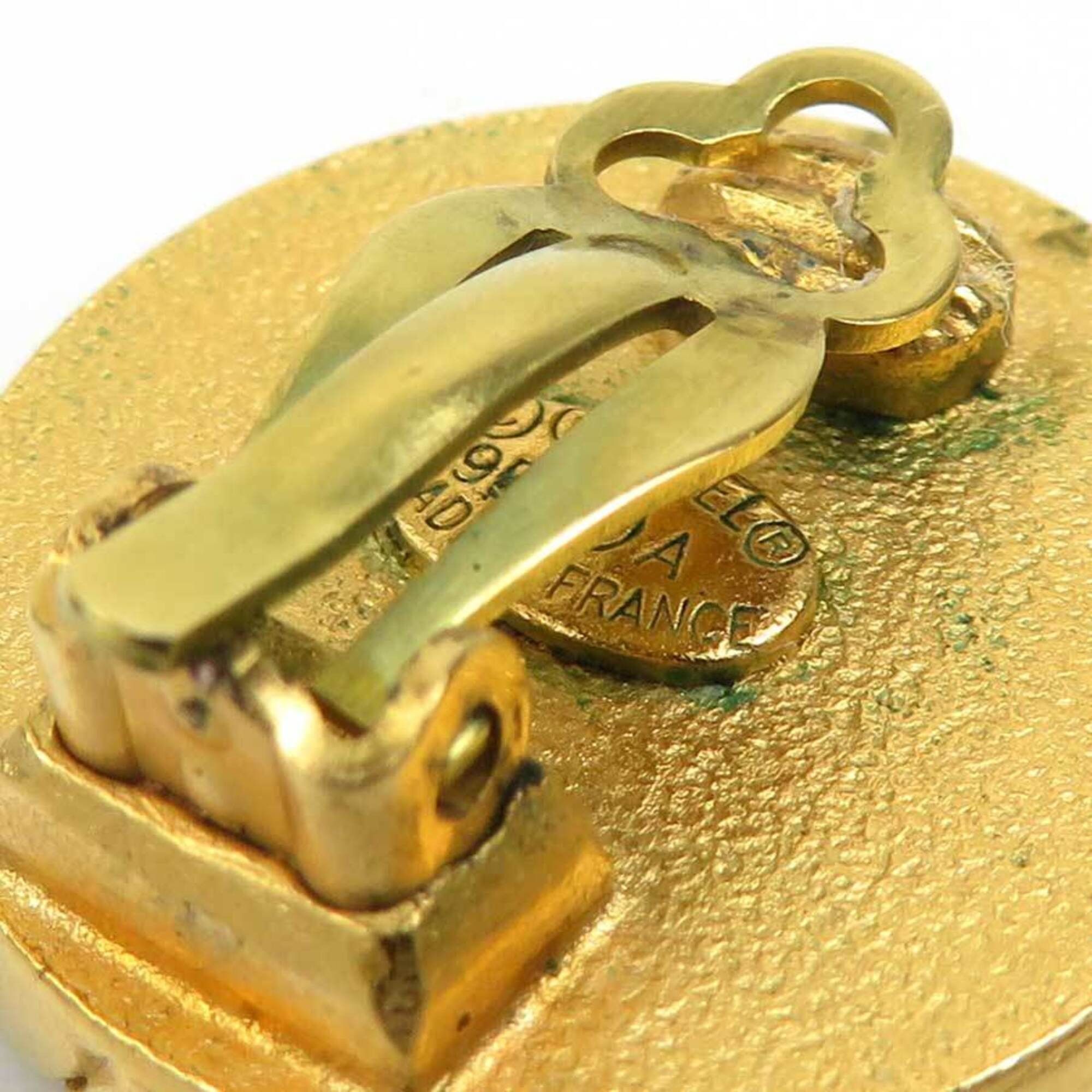 Chanel Chanel earrings, metal, black and gold, women's, h32119i Size ONE SIZE - 9 Thumbnail