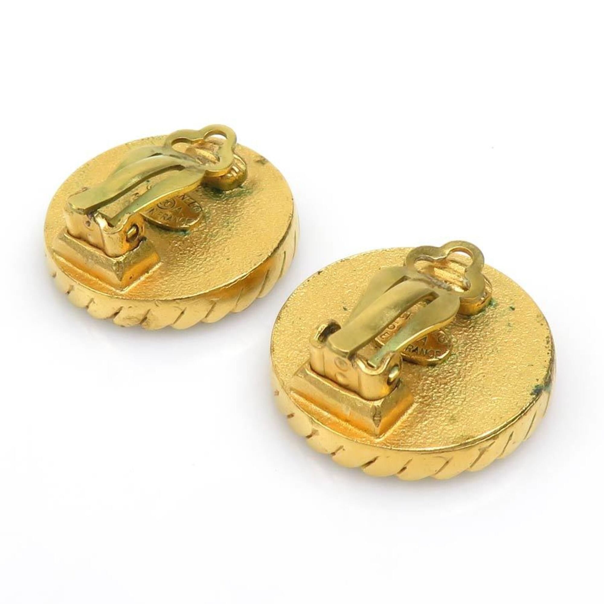 Chanel Chanel earrings, metal, black and gold, women's, h32119i Size ONE SIZE - 6 Thumbnail