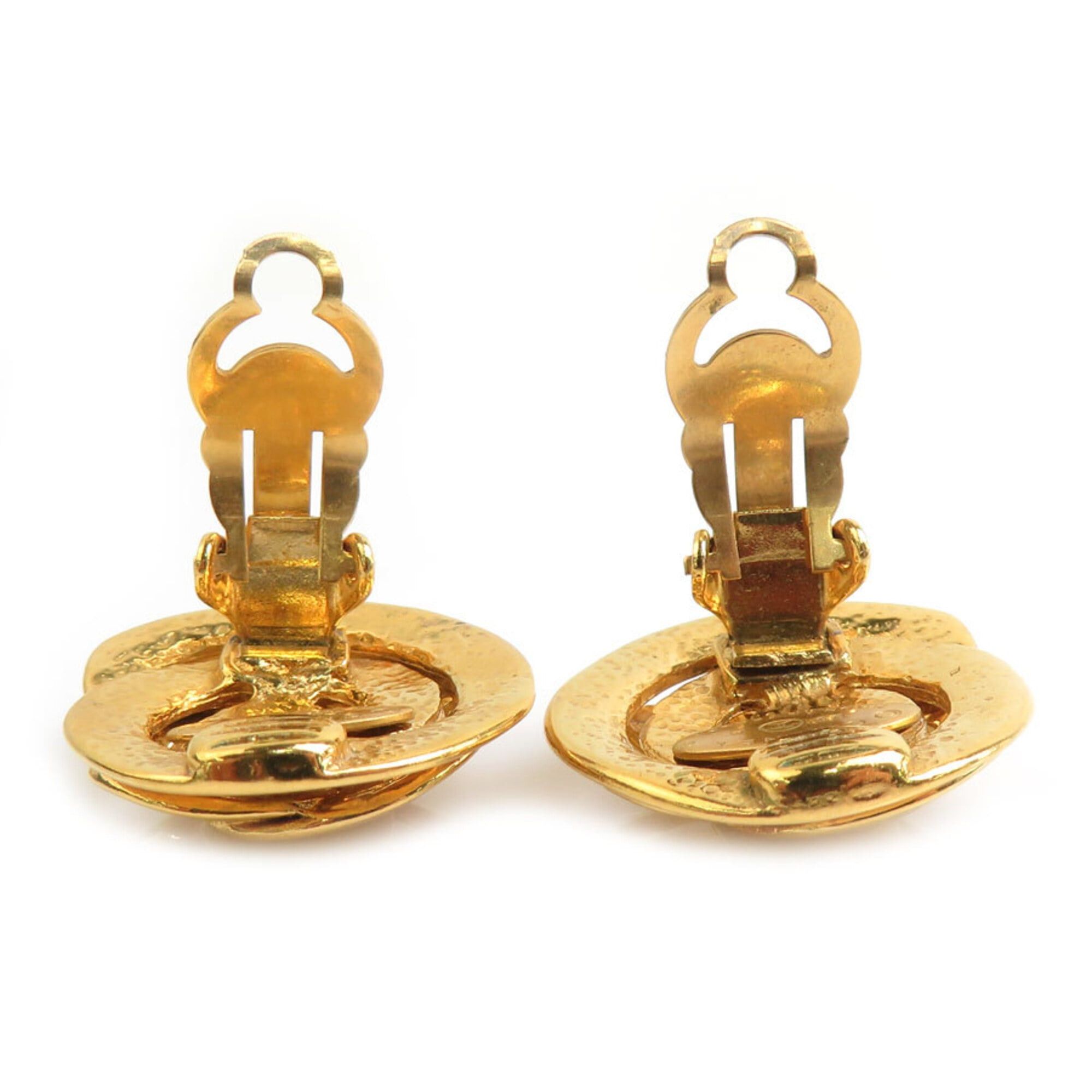 Chanel Chanel earrings, Coco Mark design, metal, gold, women's, e61736g Size ONE SIZE - 6 Thumbnail
