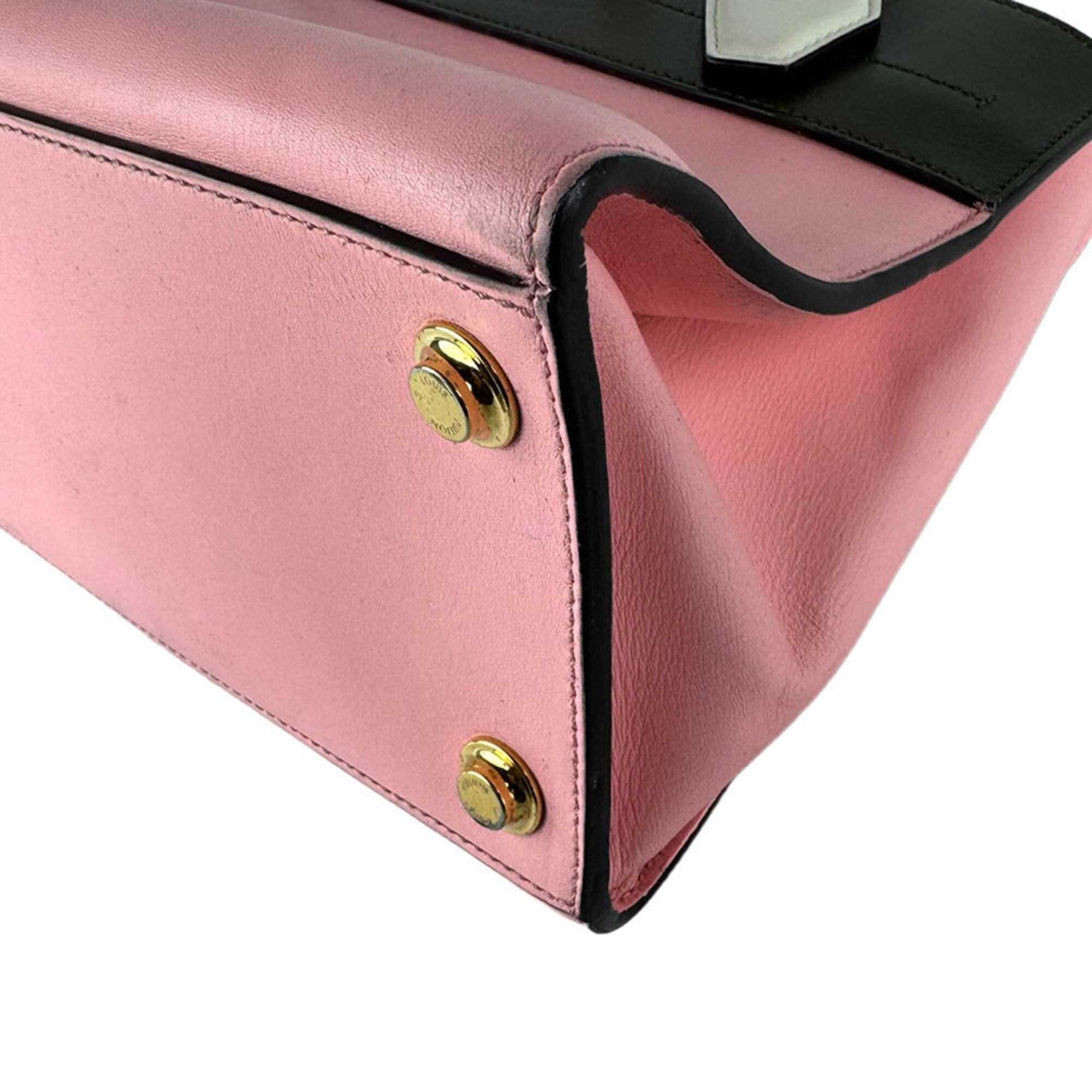 Louis Vuitton Louis Vuitton City Steamer PM Leather Handbag/Shoulder Bag, Pink, Khaki, White, Women's, M42188 z9256 Size ONE SIZE - 9 Thumbnail