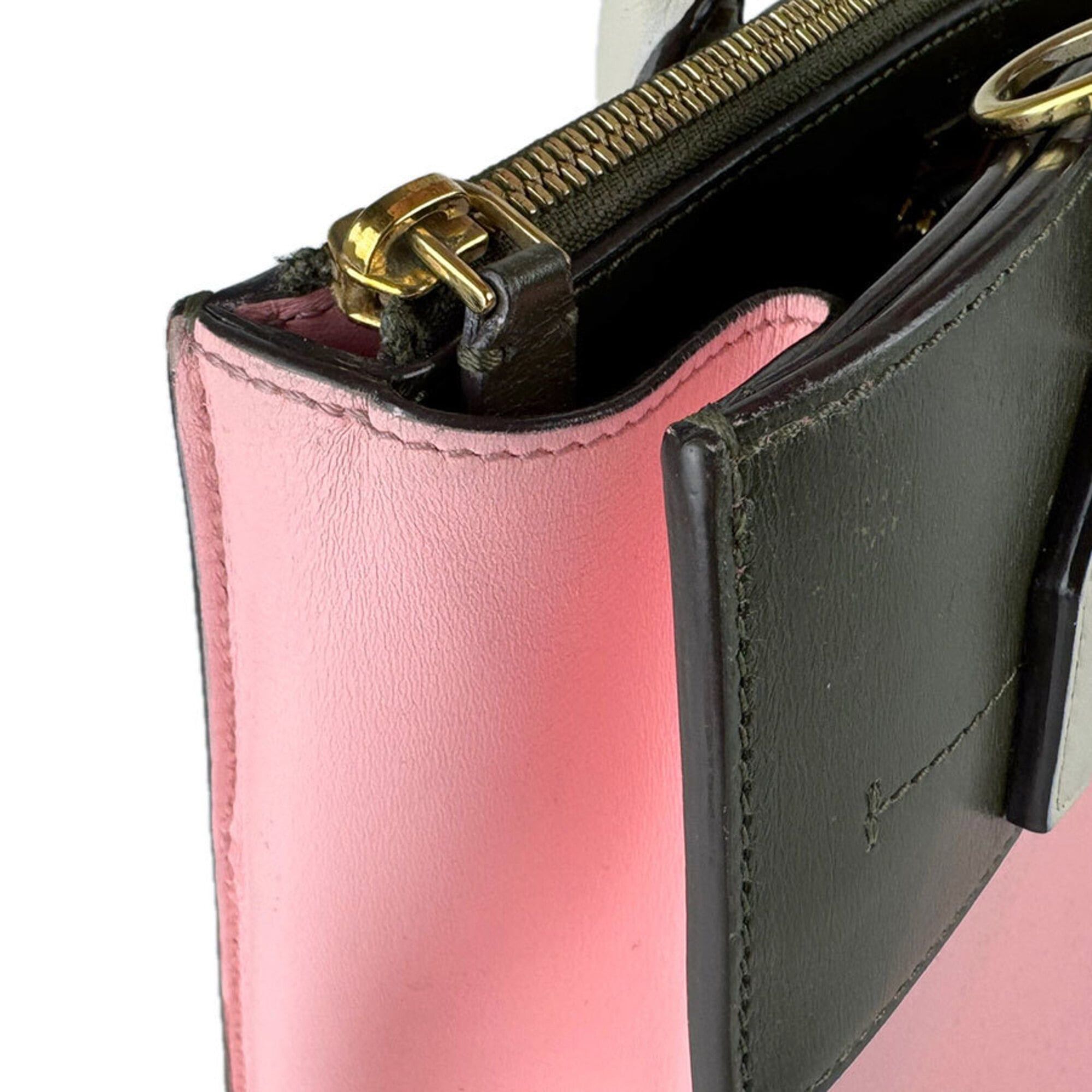 Louis Vuitton Louis Vuitton City Steamer PM Leather Handbag/Shoulder Bag, Pink, Khaki, White, Women's, M42188 z9256 Size ONE SIZE - 6 Thumbnail