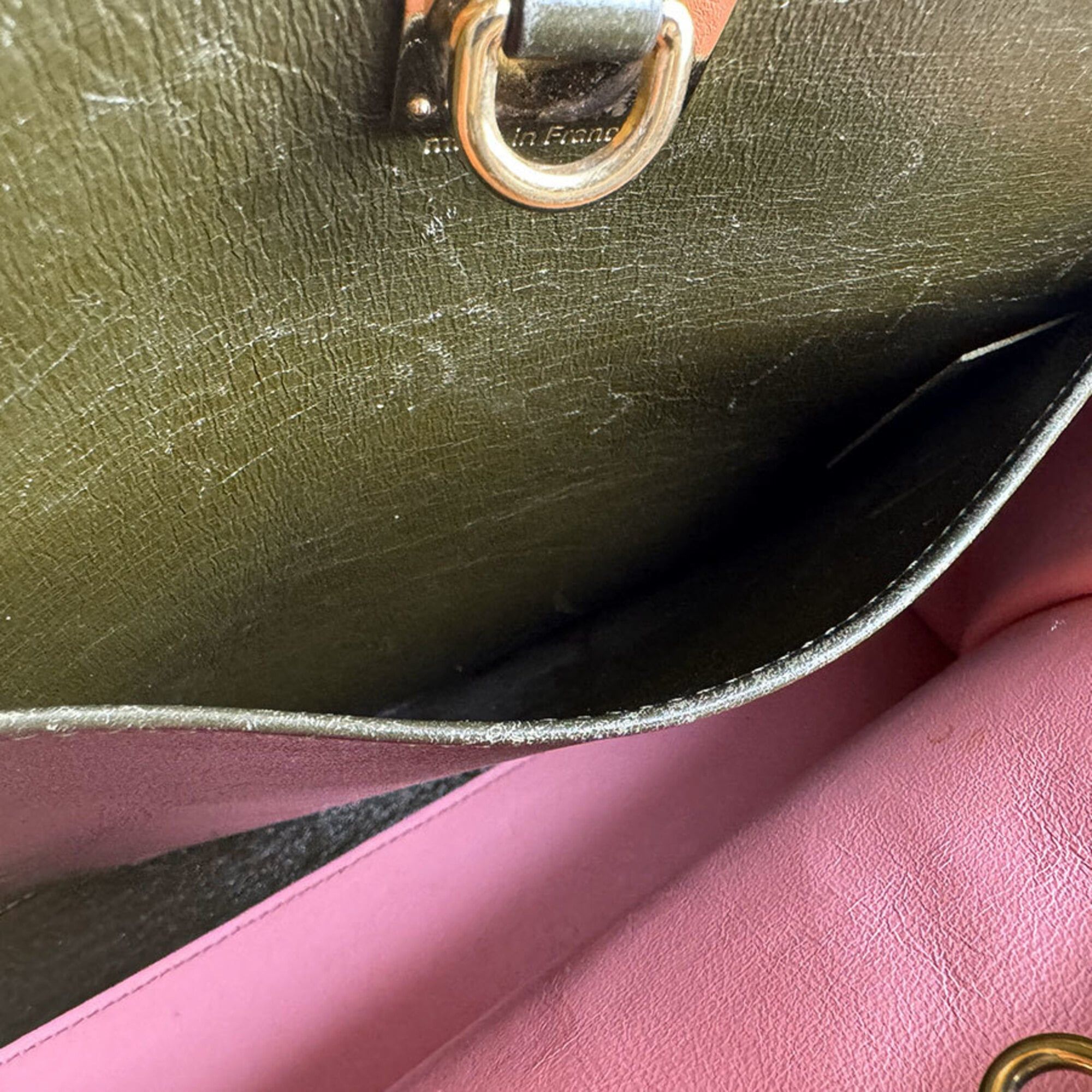 Louis Vuitton Louis Vuitton City Steamer PM Leather Handbag/Shoulder Bag, Pink, Khaki, White, Women's, M42188 z9256 Size ONE SIZE - 13 Thumbnail