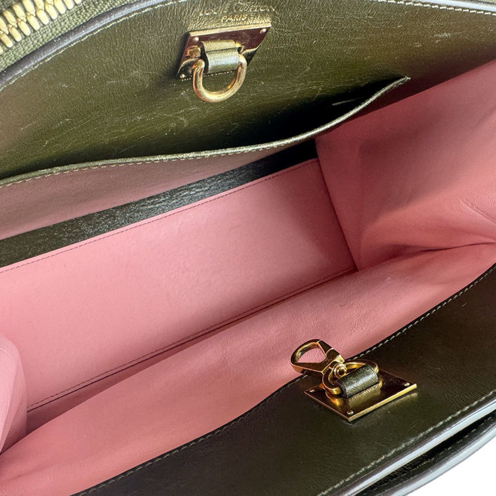 Louis Vuitton Louis Vuitton City Steamer PM Leather Handbag/Shoulder Bag, Pink, Khaki, White, Women's, M42188 z9256 Size ONE SIZE - 5 Thumbnail