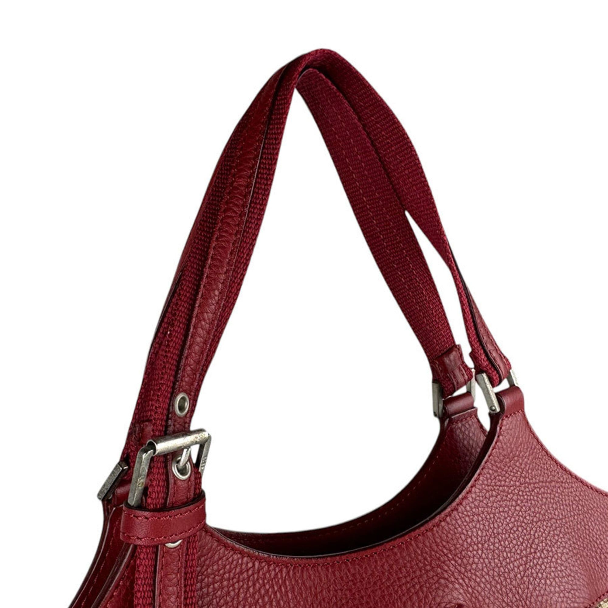 Dior Christian Dior handbag, leather and canvas, red brown, women's, z9180 Size ONE SIZE - 10 Thumbnail