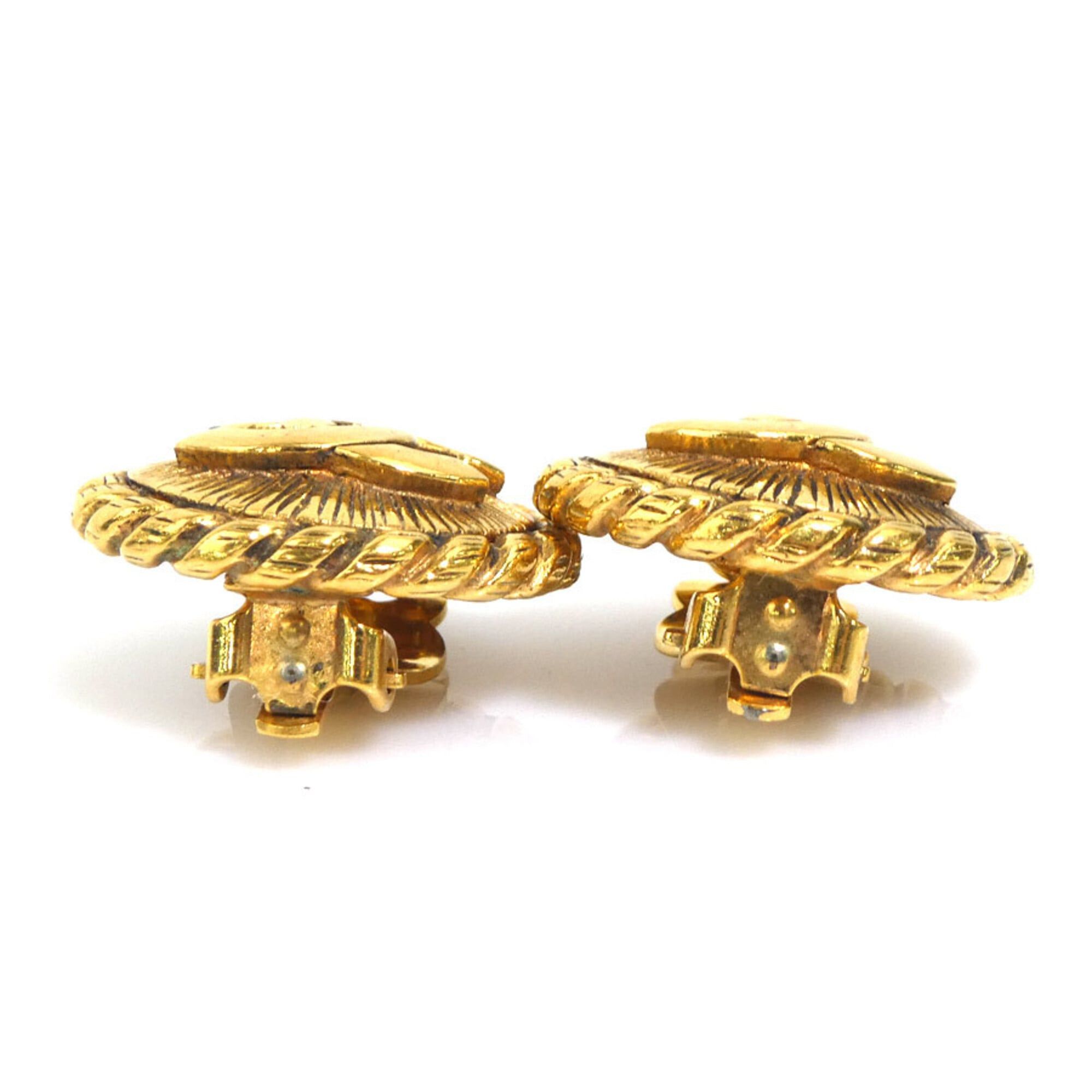 Chanel Chanel earrings, Coco Mark design, metal, gold, women's, e61734i Size ONE SIZE - 4 Thumbnail