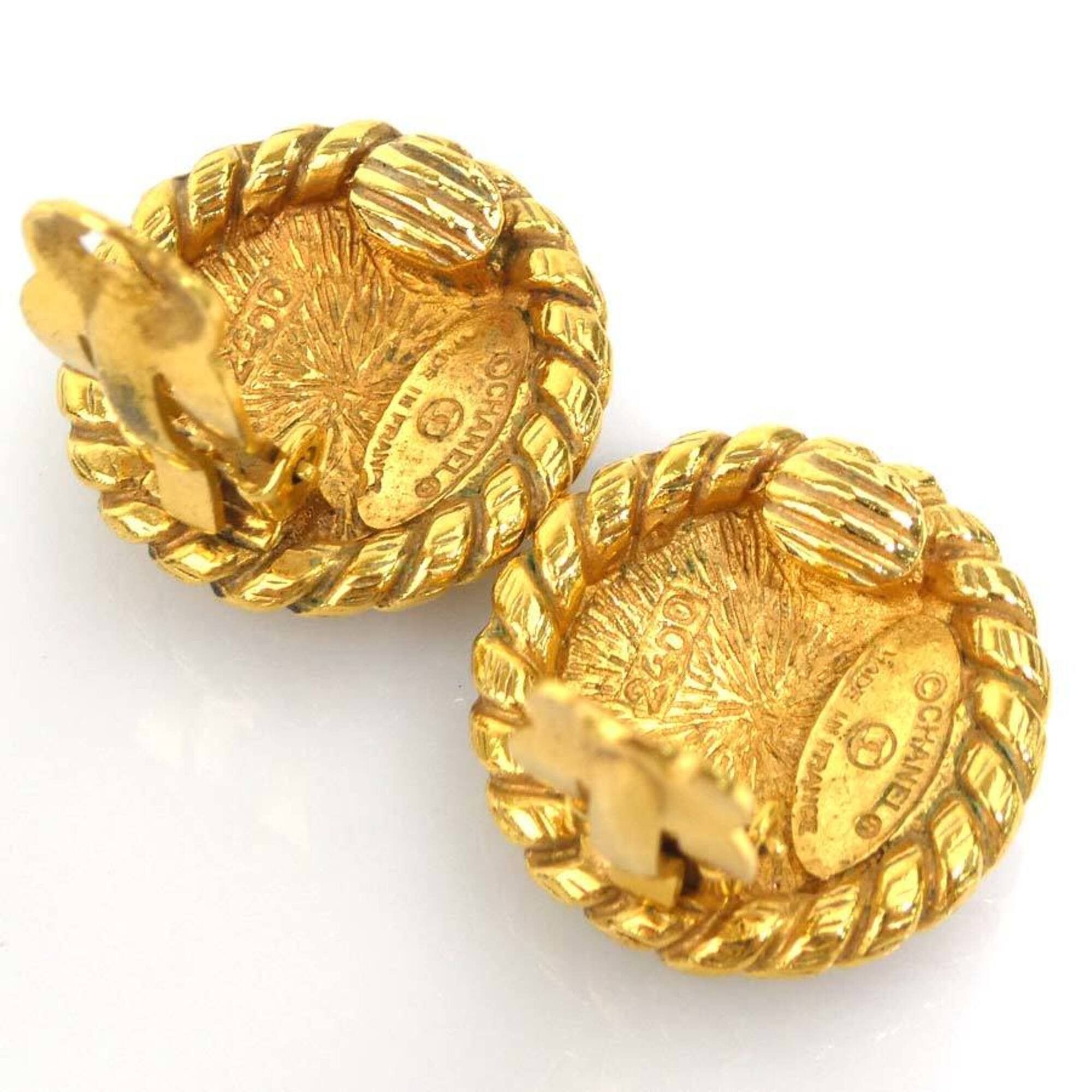 Chanel Chanel earrings, Coco Mark design, metal, gold, women's, e61734i Size ONE SIZE - 6 Thumbnail
