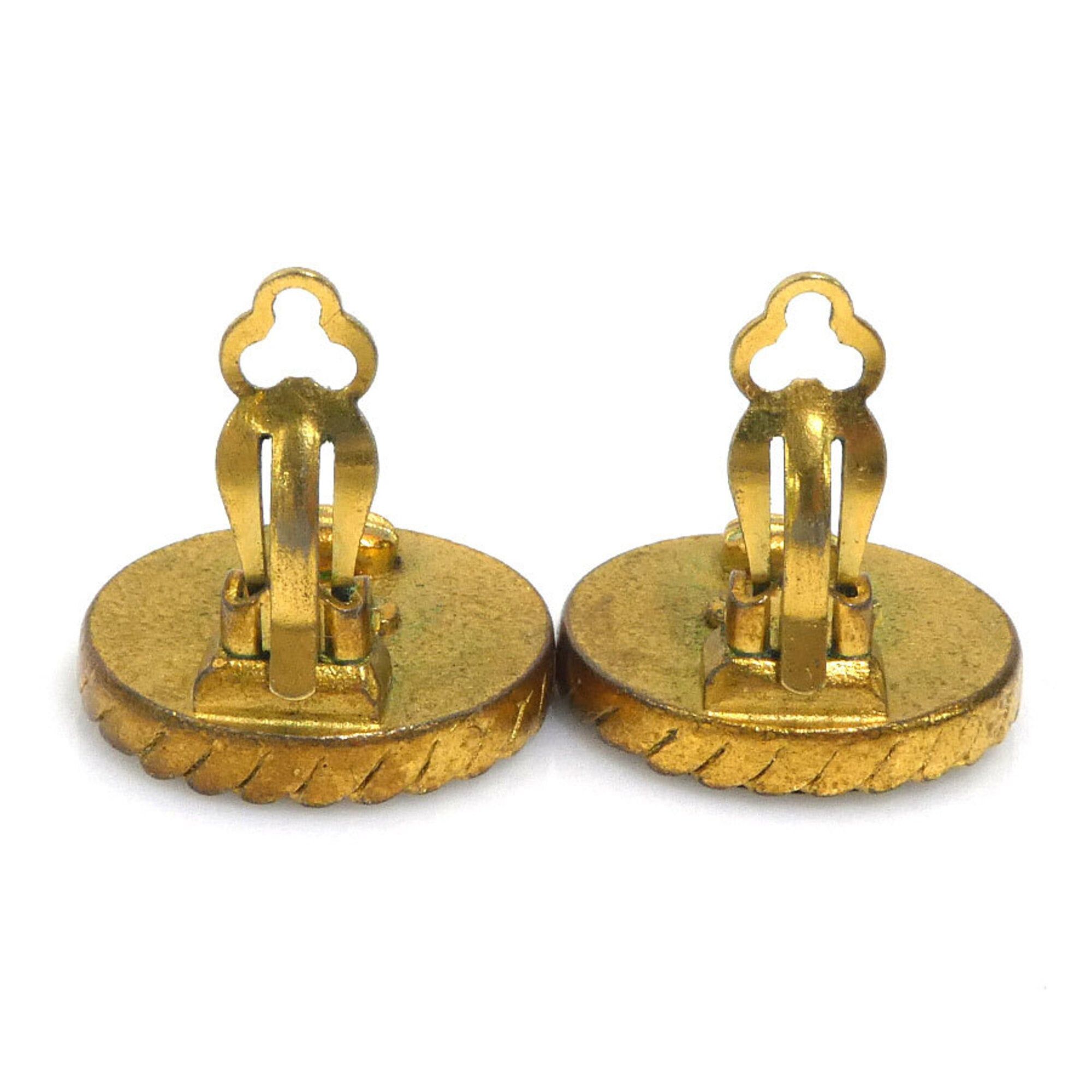 Chanel Chanel earrings, Coco Mark design, metal and plastic, gold black, for women, e61732a Size ONE SIZE - 6 Thumbnail