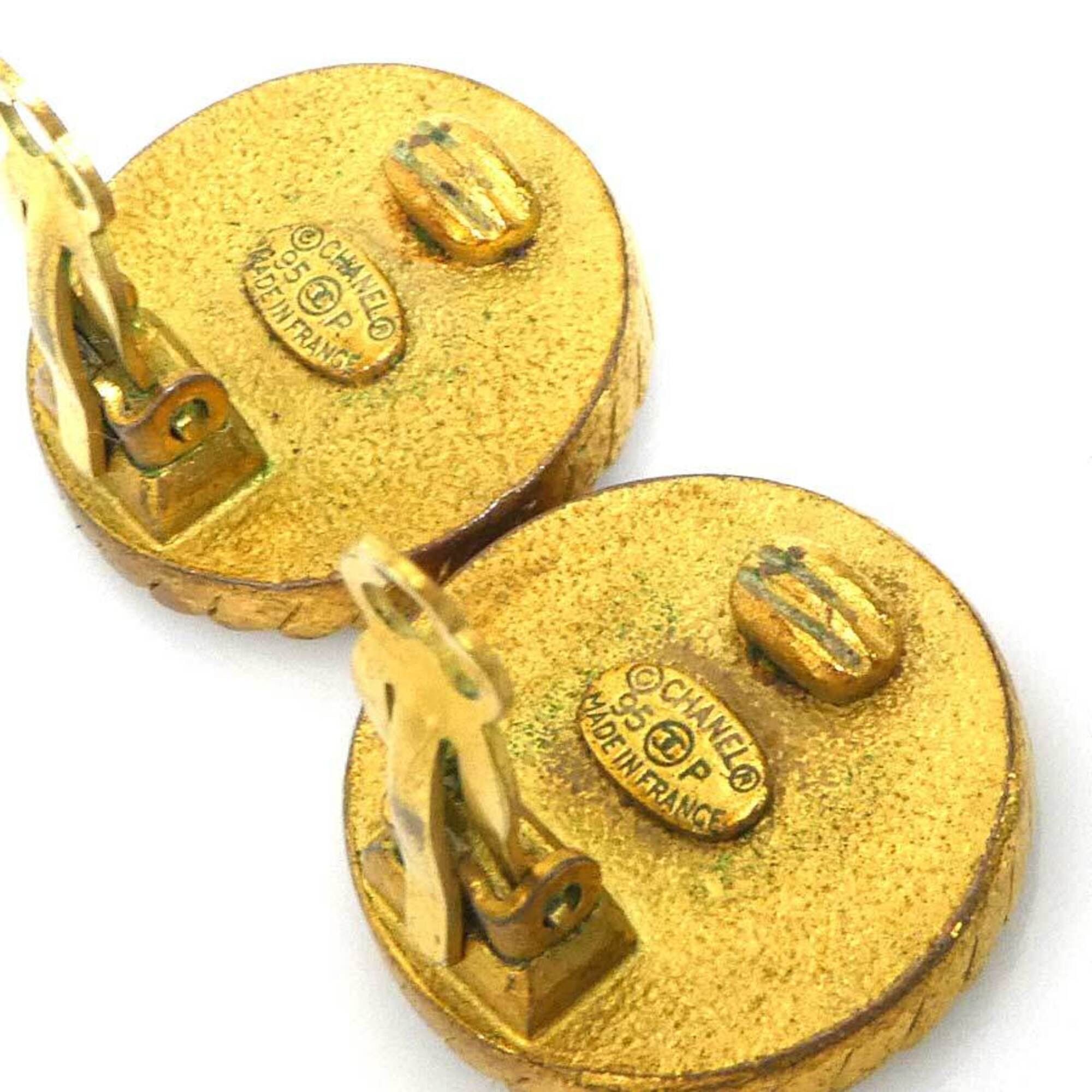 Chanel Chanel earrings, Coco Mark design, metal and plastic, gold black, for women, e61732a Size ONE SIZE - 7 Thumbnail